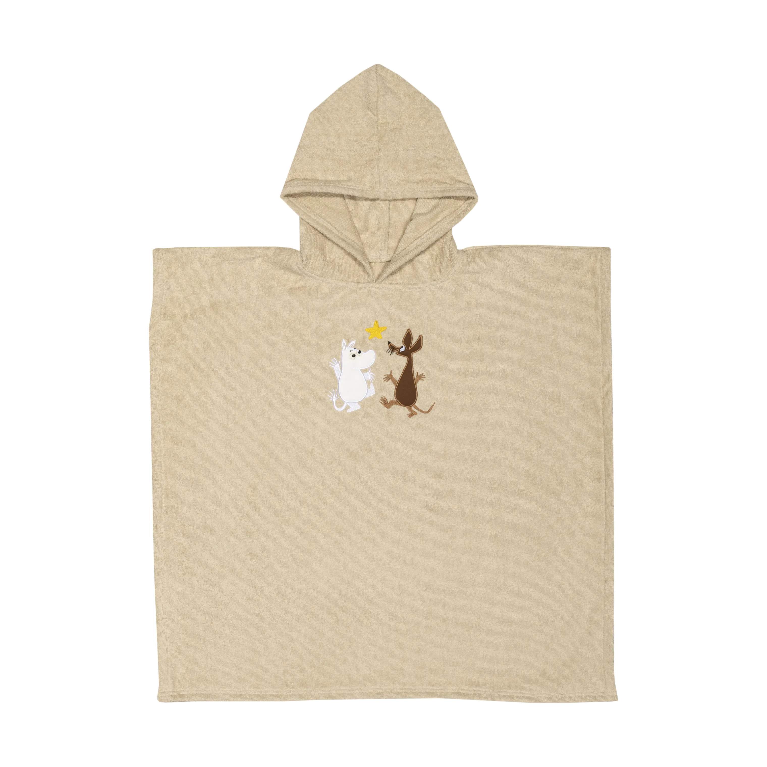 Moomin Arabia Morgenkåber Rumeventyr Børneponcho i Beige, 1