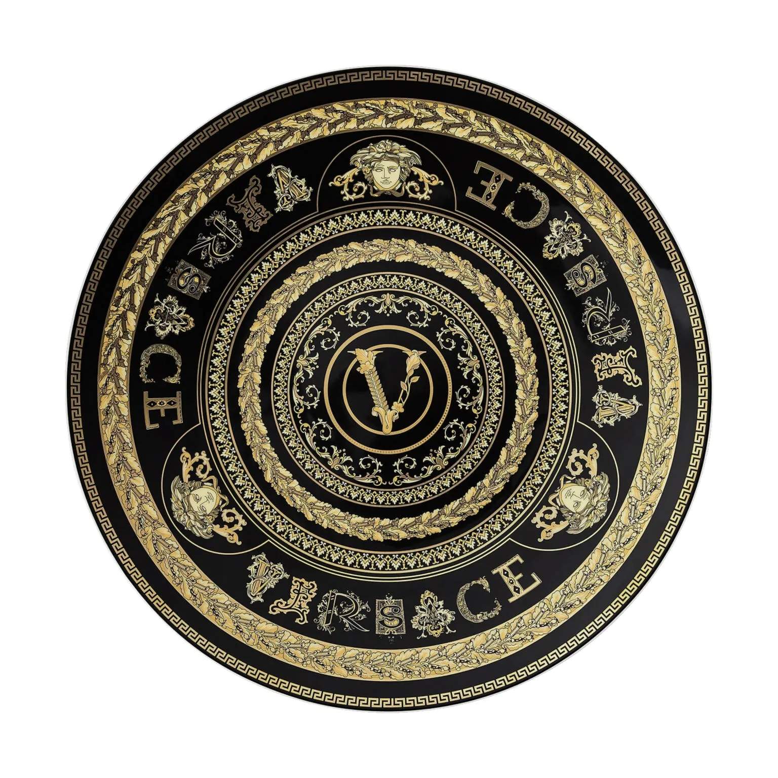 Virtus Middagstallerken, sort, large