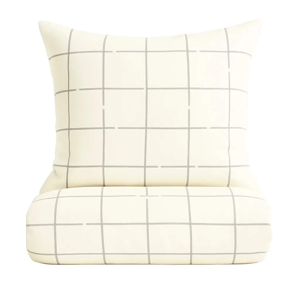 omhu x Mads Barfod Sengetøj Wave Grid Sengetøj i Vanilje, B140 x L220 cm, 1