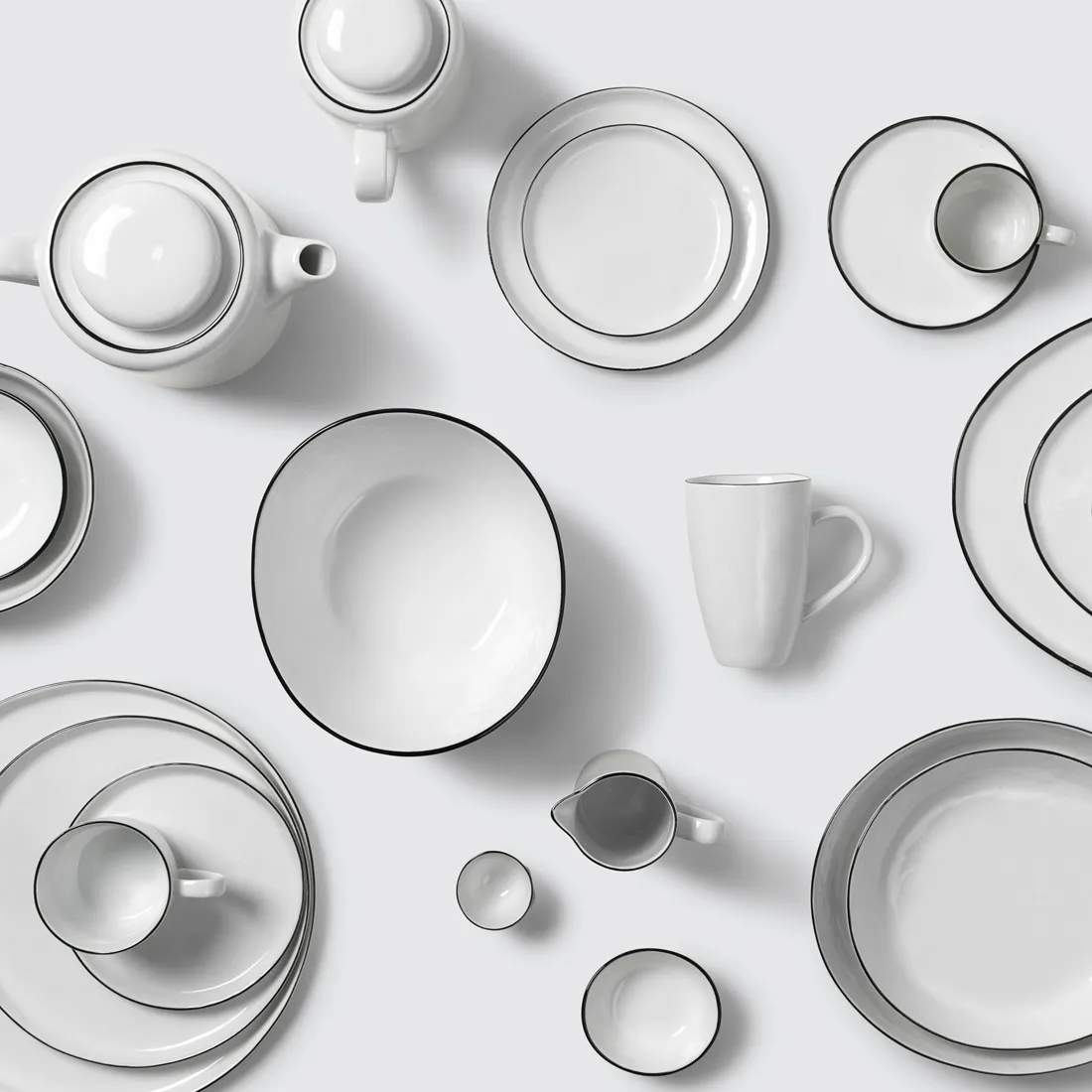 Broste Copenhagen Skåle Salt Skål i White/black, 2