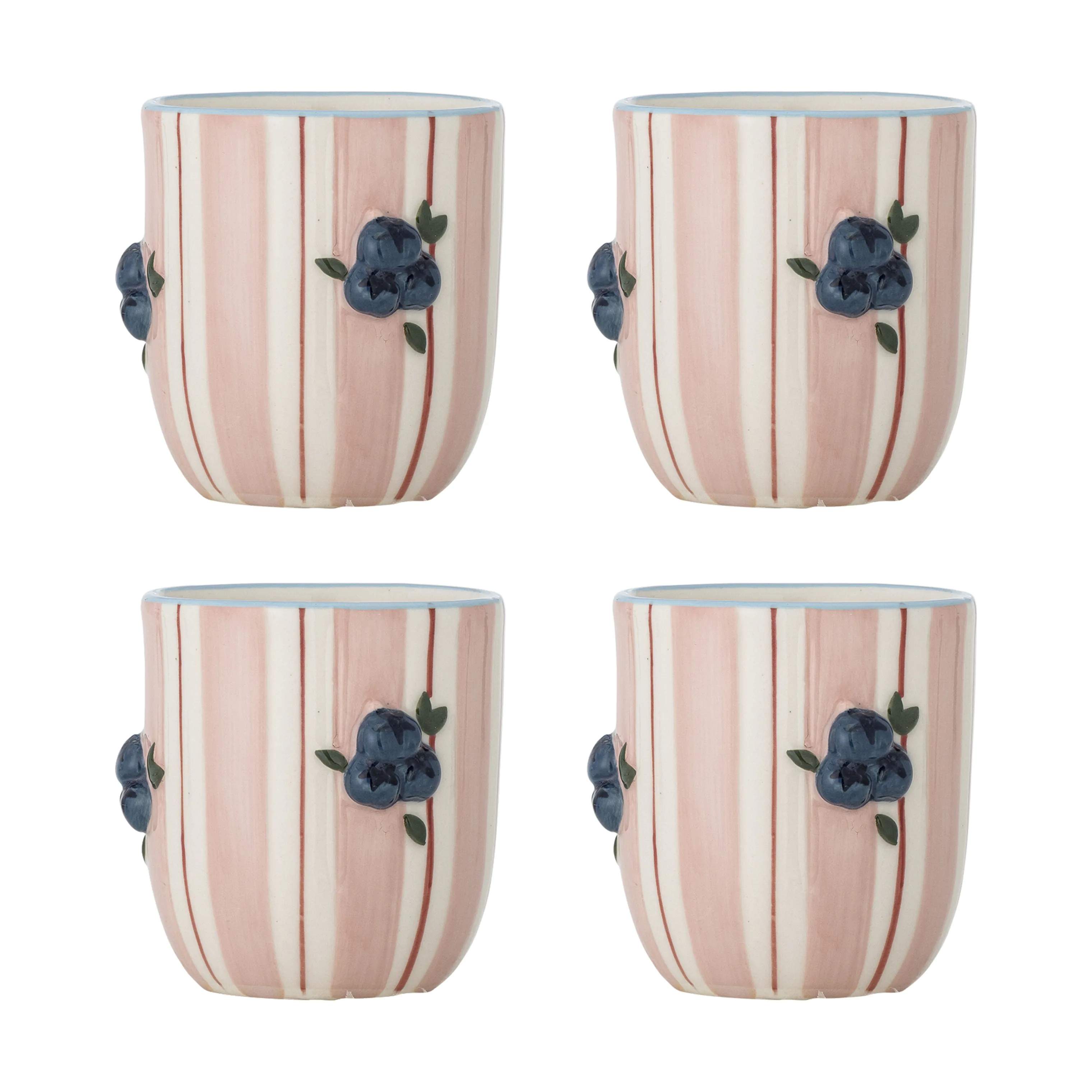 Bloomingville Krus og kopper uden hank Carry Kop - 4 stk. i Lyserød, 1