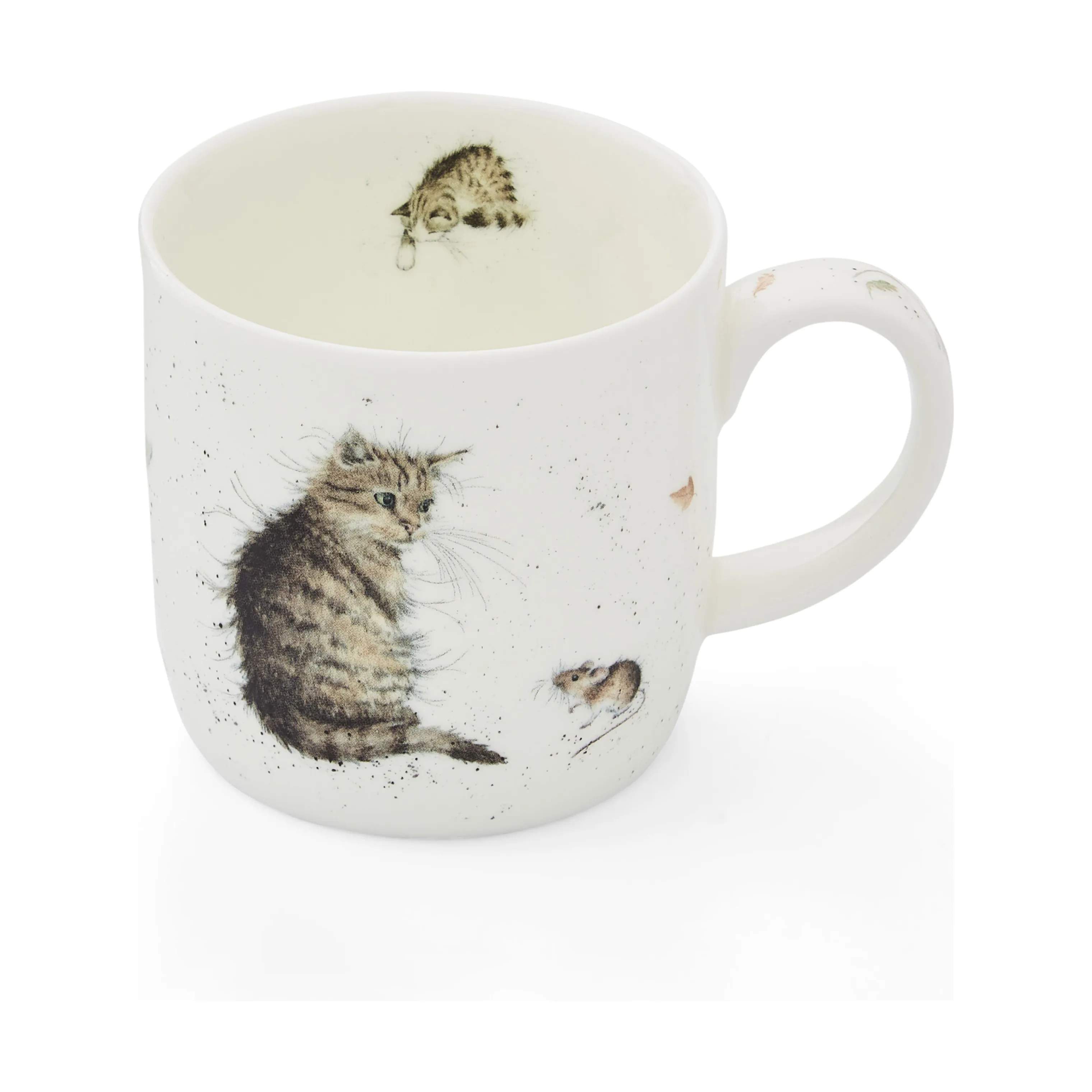 Royal Worcester Krus og kopper med hank Wrendale Krus - Cat & mouse i Kat, 1