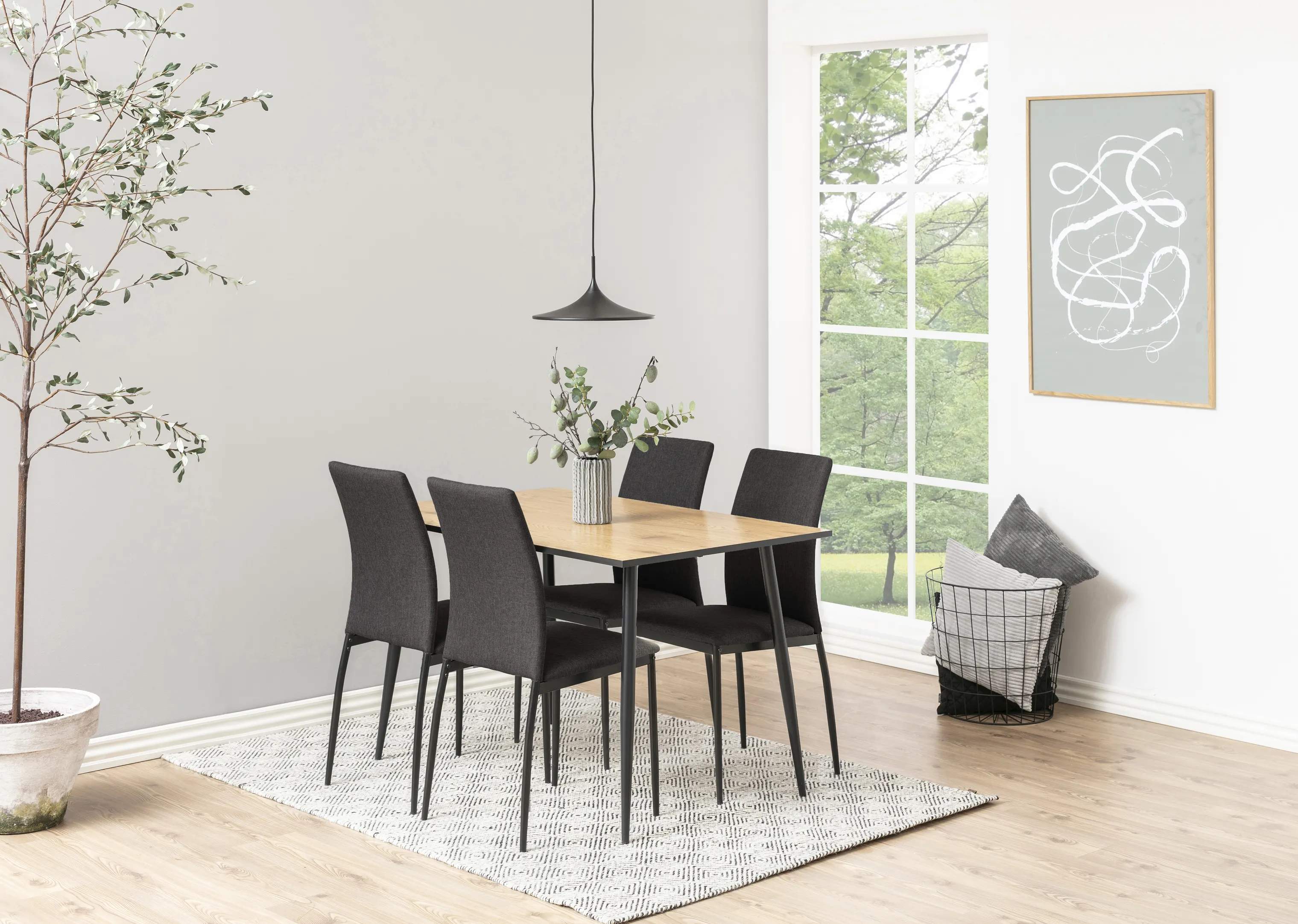 CASA Living Spisebordsstole Demina Spisebordsstol - 4 stk. i Grå, 2