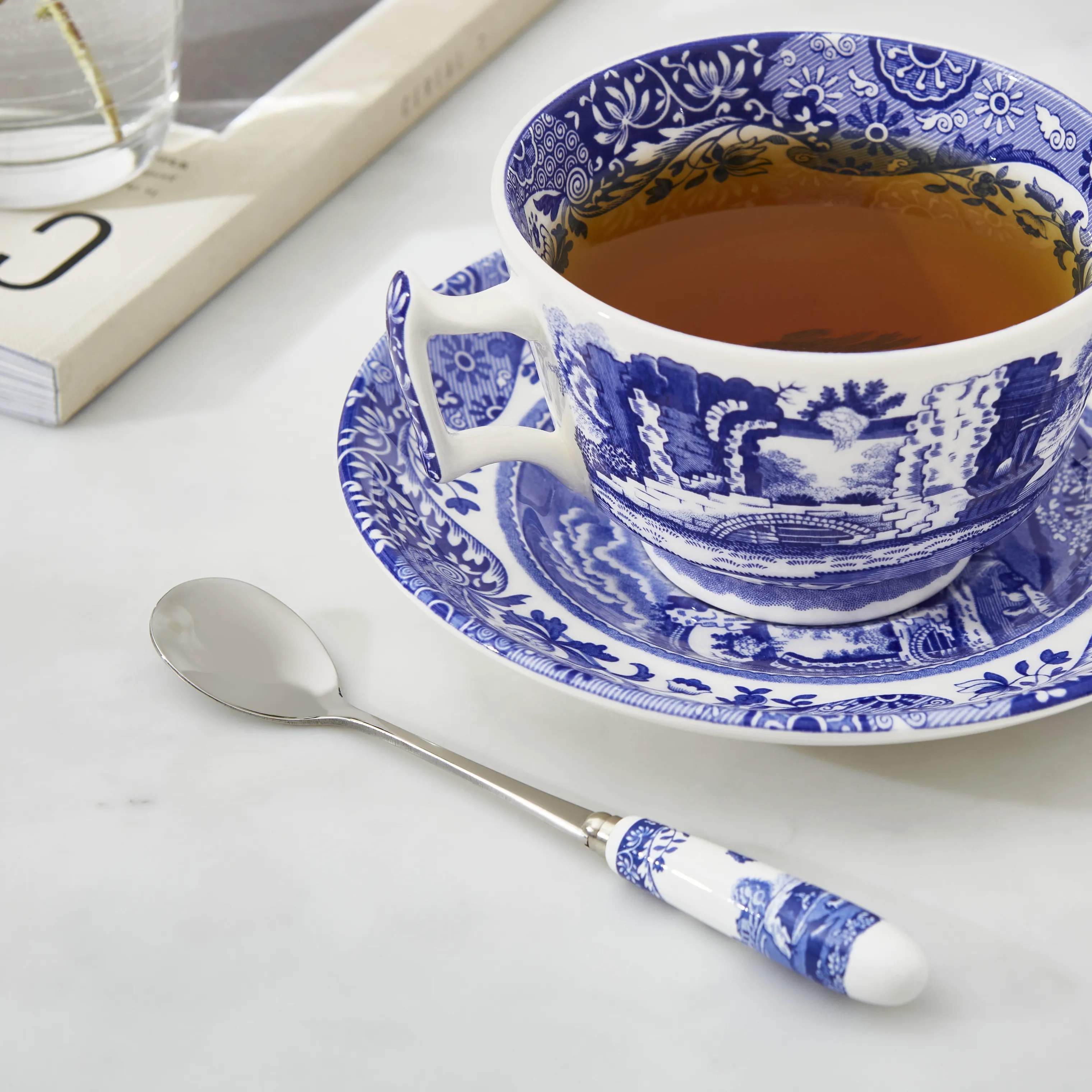 Spode Dessertskeer Blue Italian Dessertskeer - 6 stk. i Blå/Hvid, 2