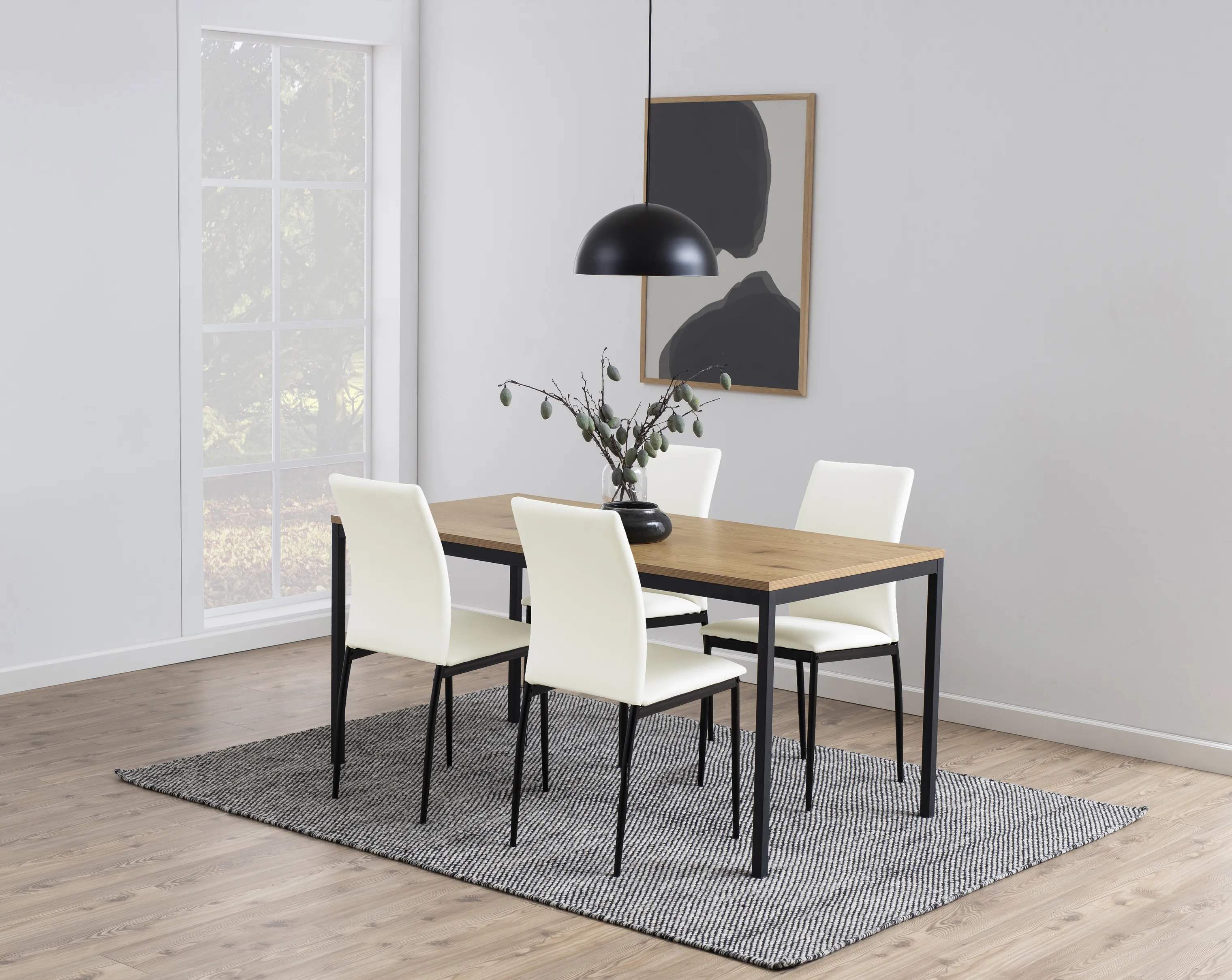 CASA Living Spiseborde Seaford Spisebord i Eg/mat sort, 2