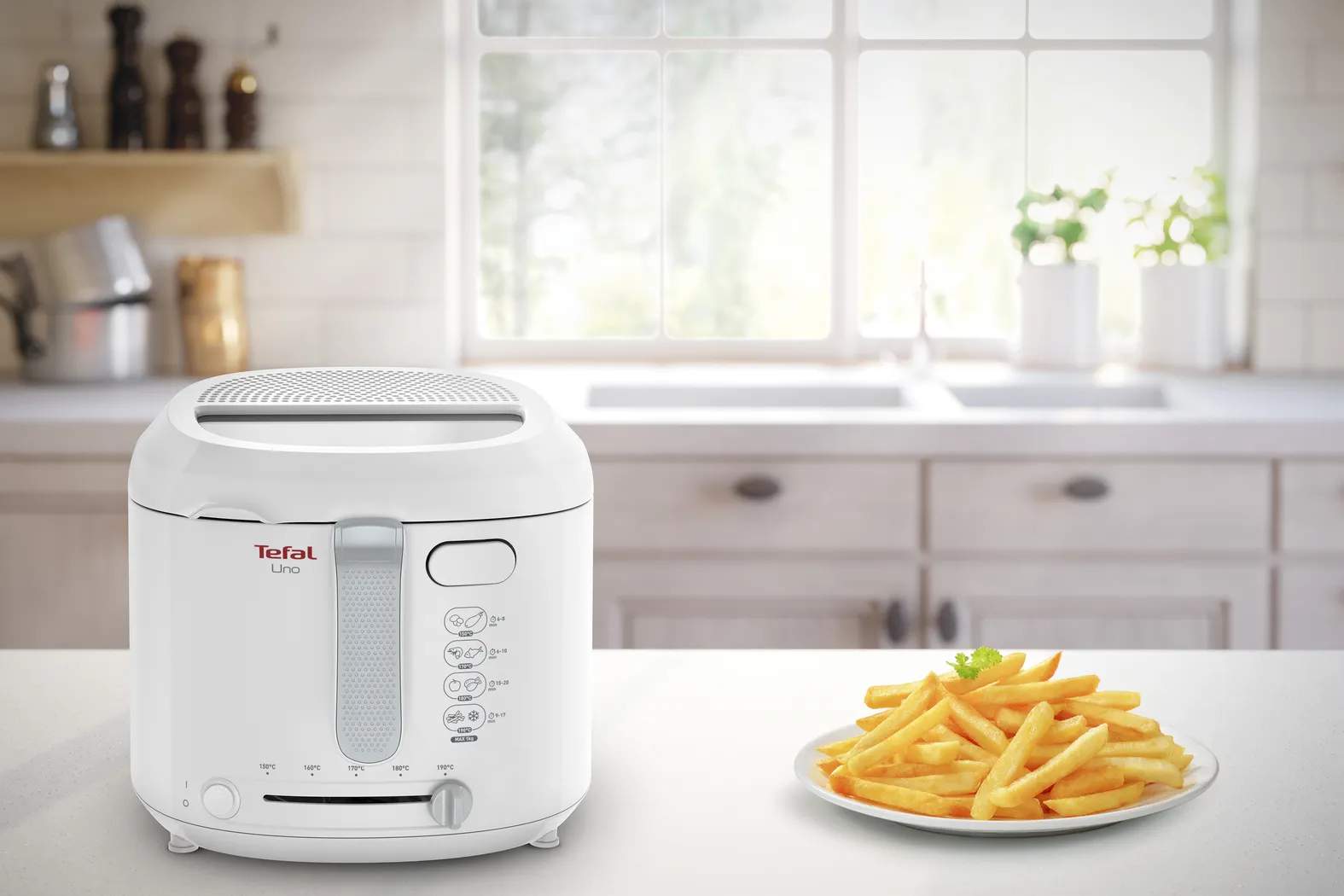 Tefal Frituregryder Fritøse Uno i Hvid, 2