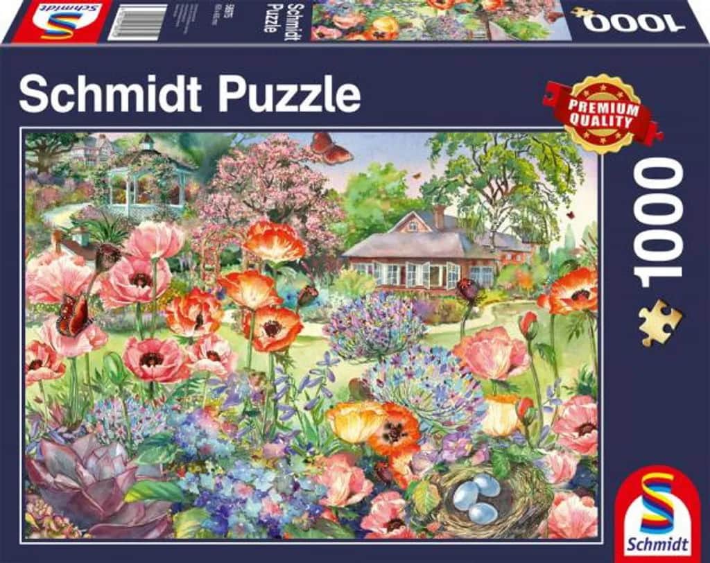 Spilbræt Puslespil Puzzle - Blomsterhaven i Blomsterhaven, 1