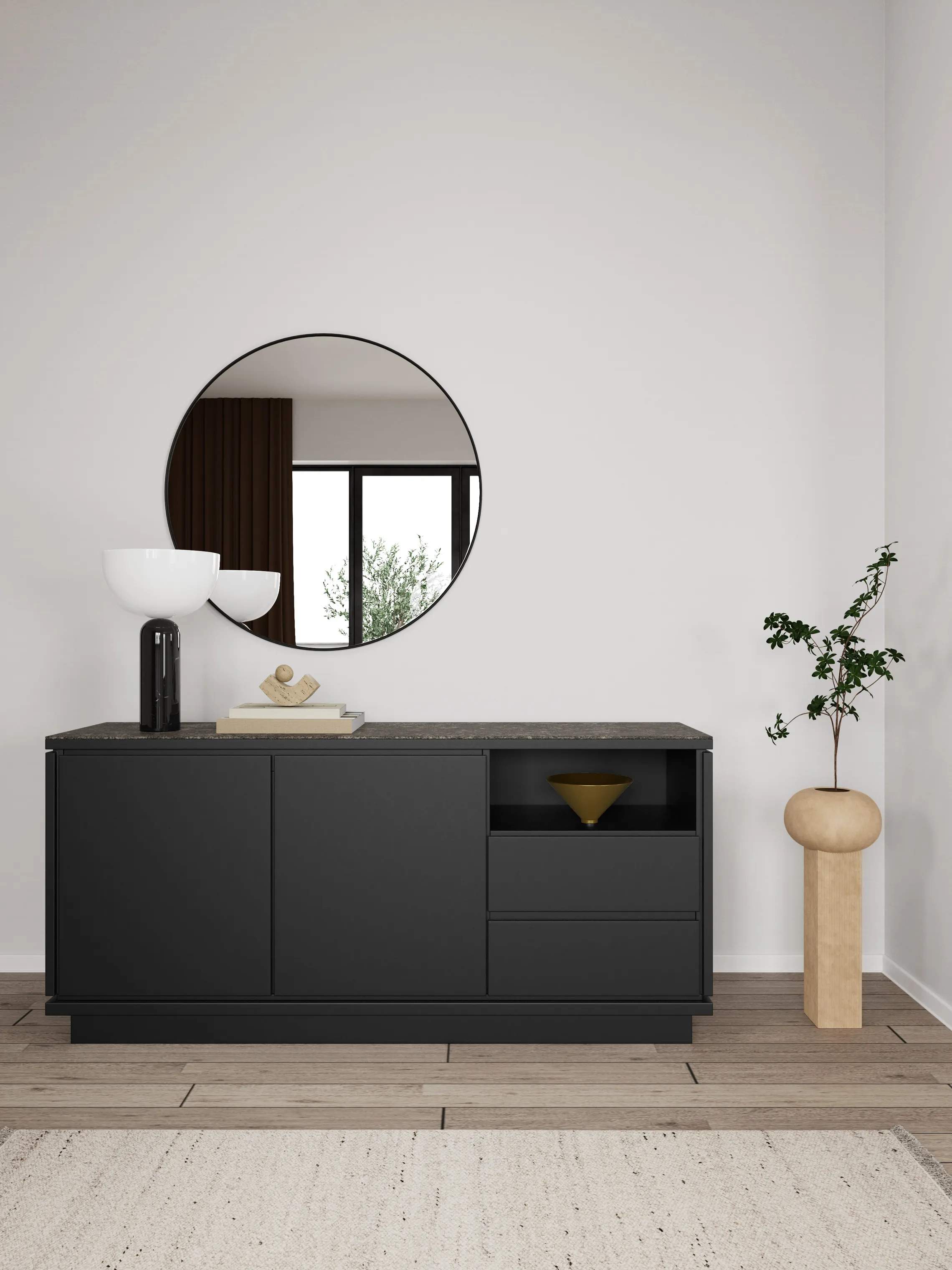 CASA Living Kommoder Tribeca Skænk i Sort, 2