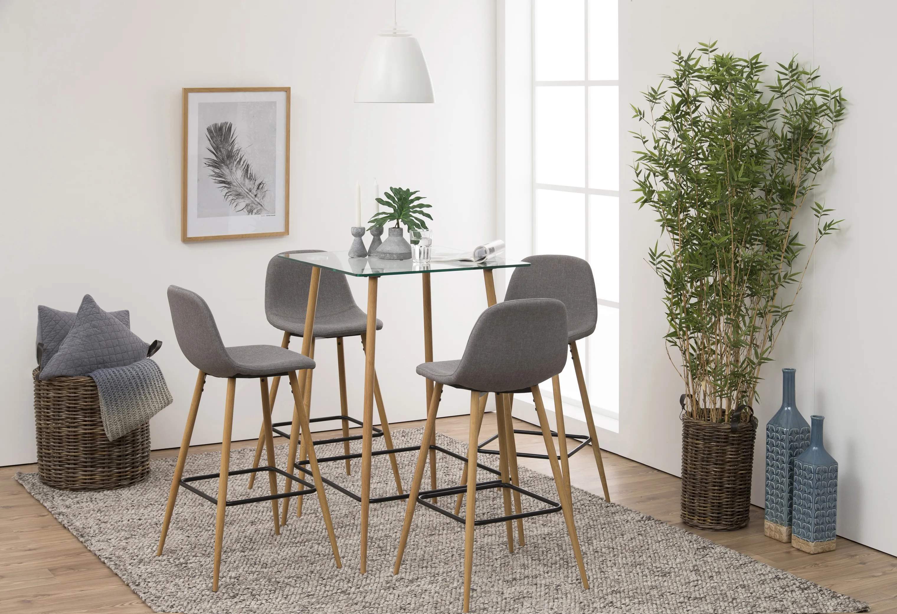 CASA Living Barstole Wilma Barstol - 2 stk i Lysegrå, 2