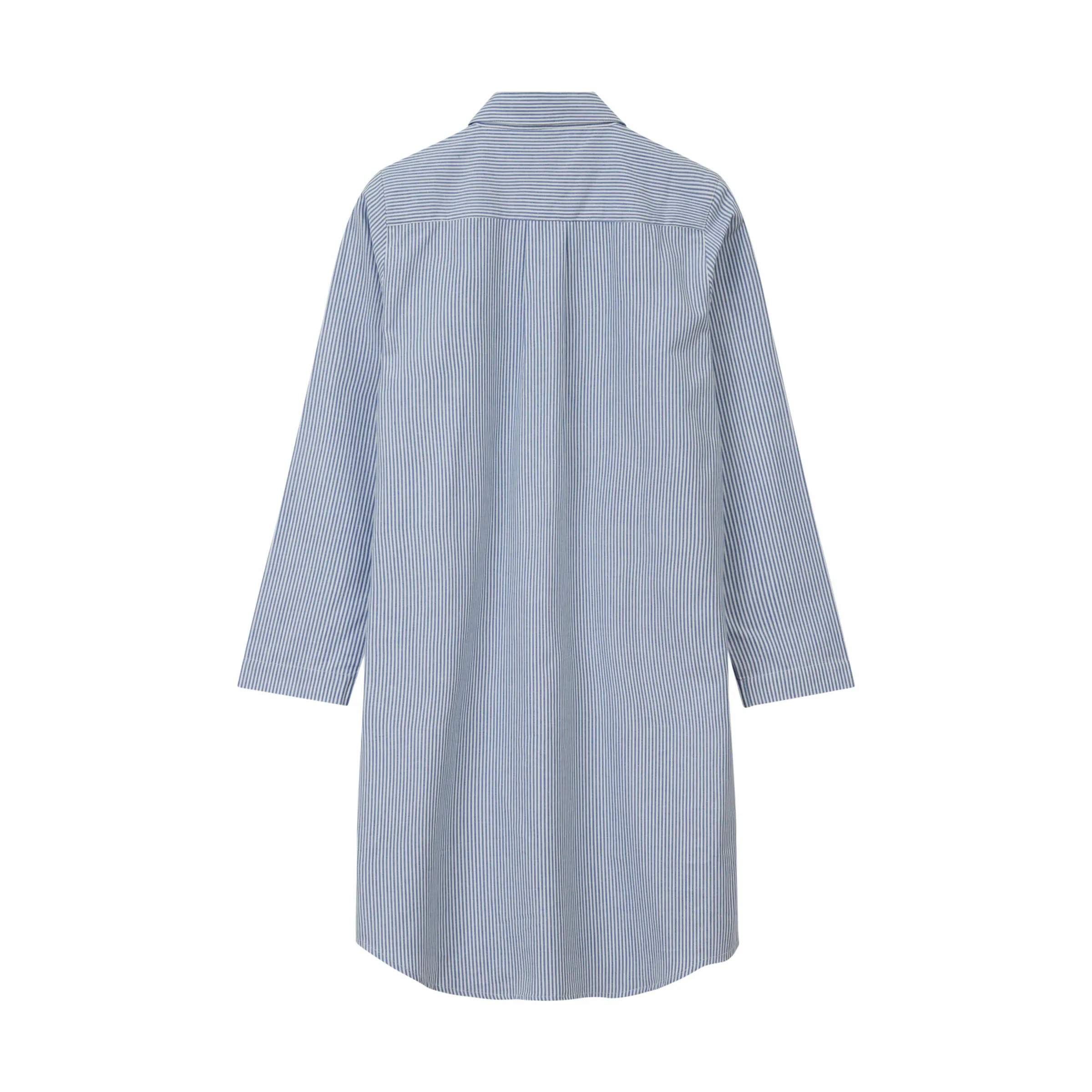 Lexington Pyjamas Icons Pyjamasskjorte Organic Dame i Blue/White, M, 4