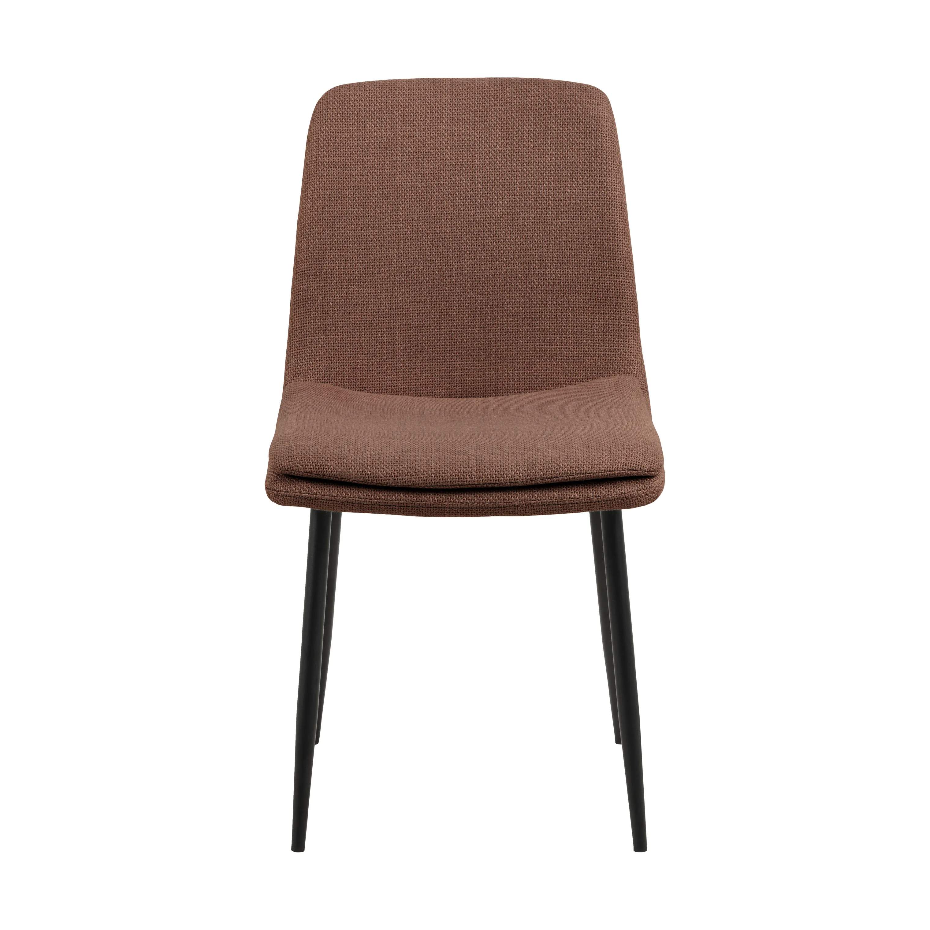 CASA Living Spisebordsstole Becca Spisebordsstol - 4 stk i Terracotta/mat sort, 4 stk., 6