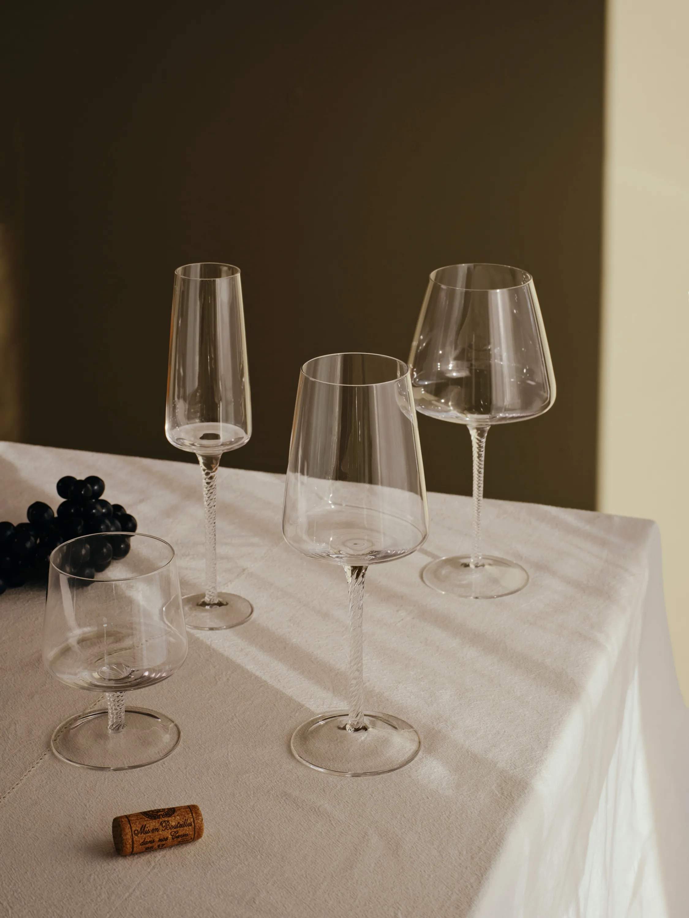 Broste Copenhagen Hvidvinsglas Bellevue Hvidvinsglas i klar, 3