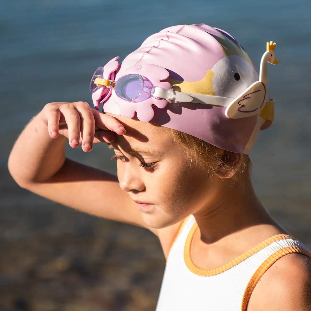 Sunnylife Badeudstyr Dykkerbriller - Princess Swan i Lilla, 2