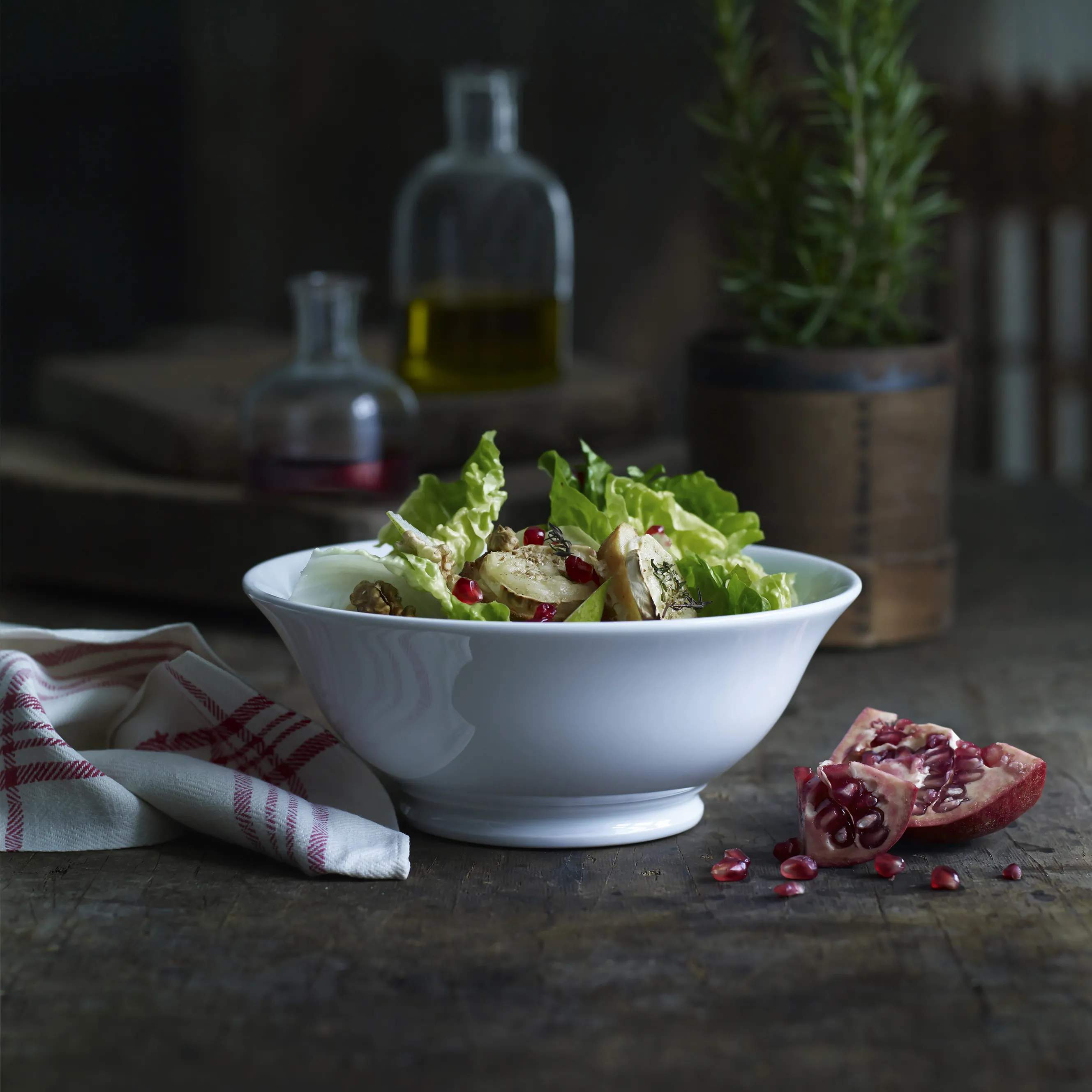 Pillivuyt Salatskåle Salatskål Nr. 10 i Hvid, 27 cm, 2