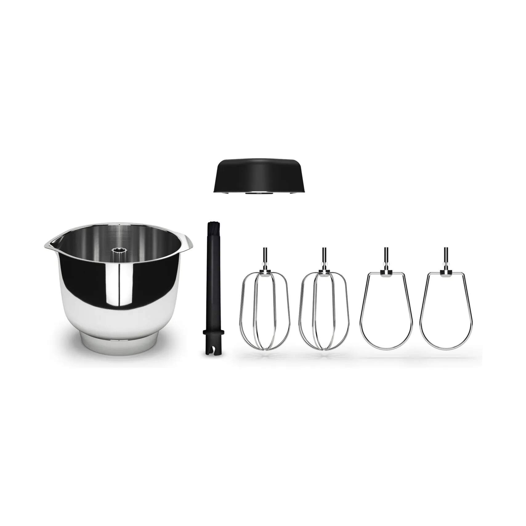 Ankarsrum Assistent Original Piskeris Premium Piskersæt m. skål i Sølv, 1