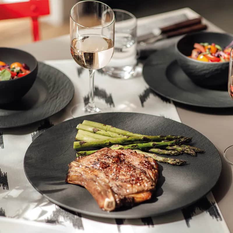 Villeroy & Boch Serveringsfade Manufacture Rock Coupe Universal Tallerken i Mat sort, 3