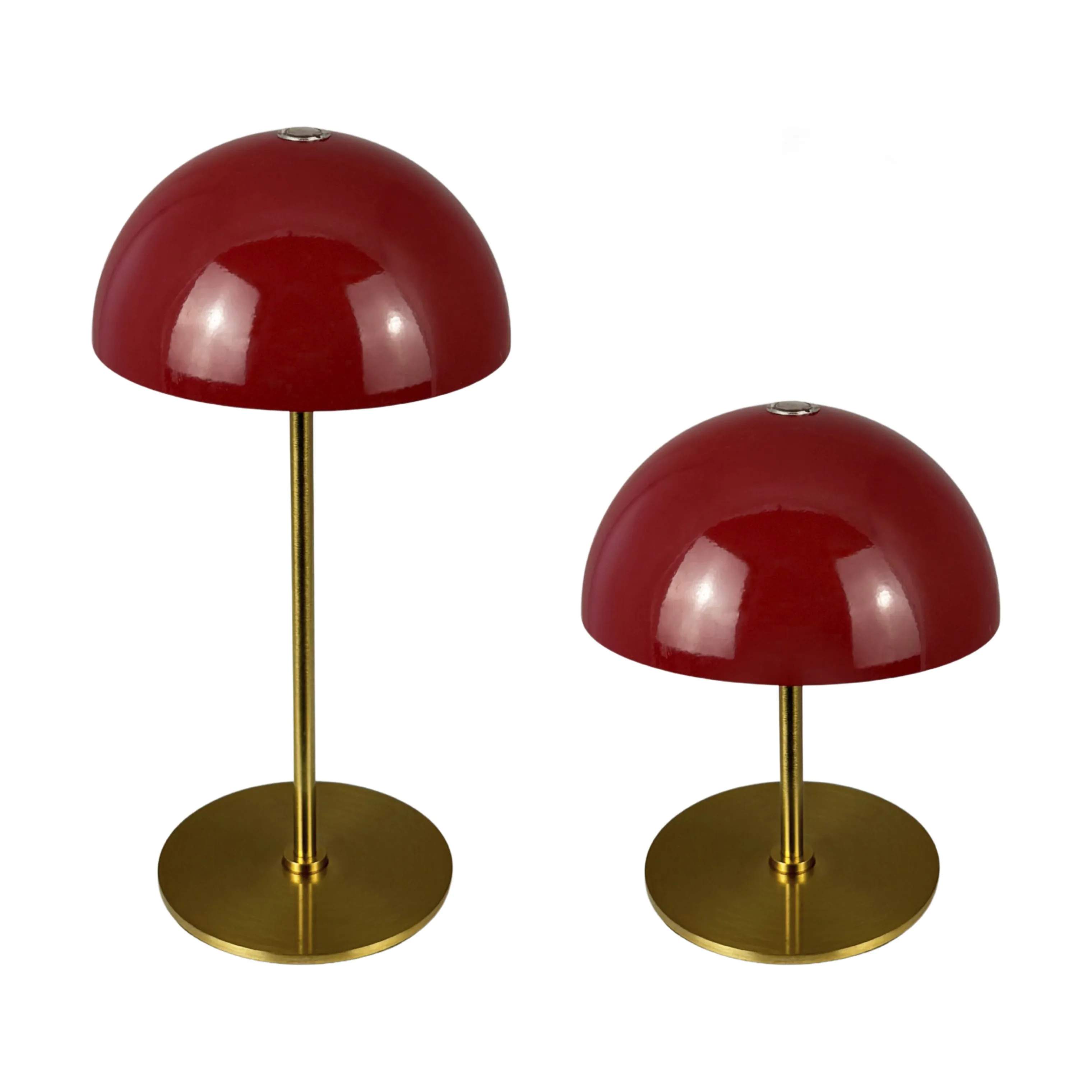 Dyberg Larsen Bordlamper Along Bordlampe - 2 stk. i Mørkerød/ Messing, 3