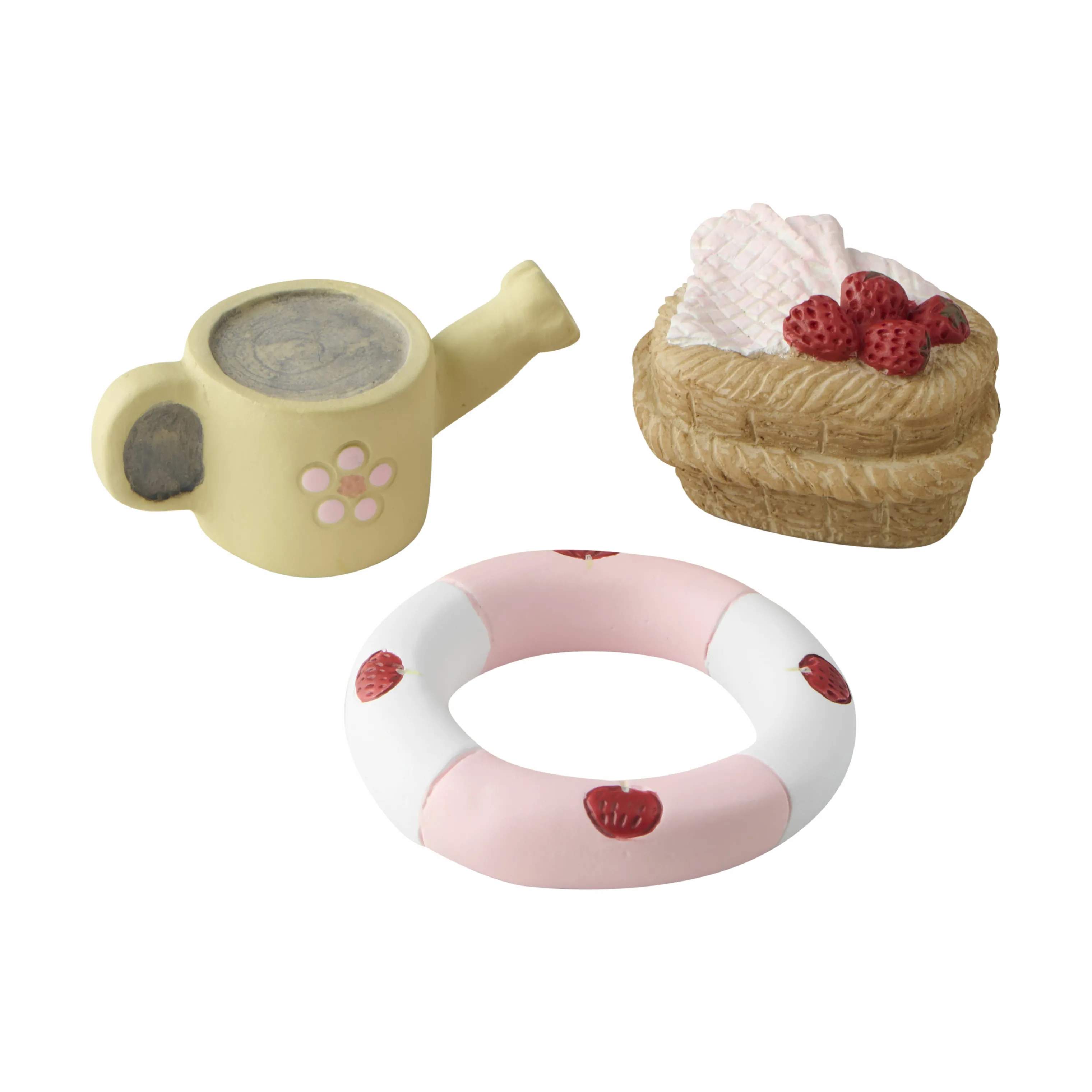 Dansk Sommer Figurer - Strandhygge - 3 stk., lyserød/gul, large