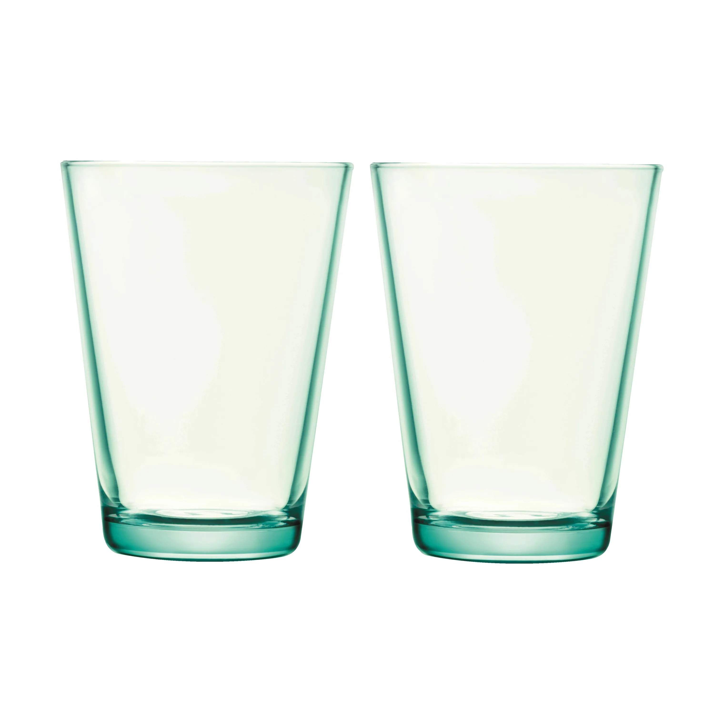 Kartio Vandglas - 2 stk., vandgrøn, large