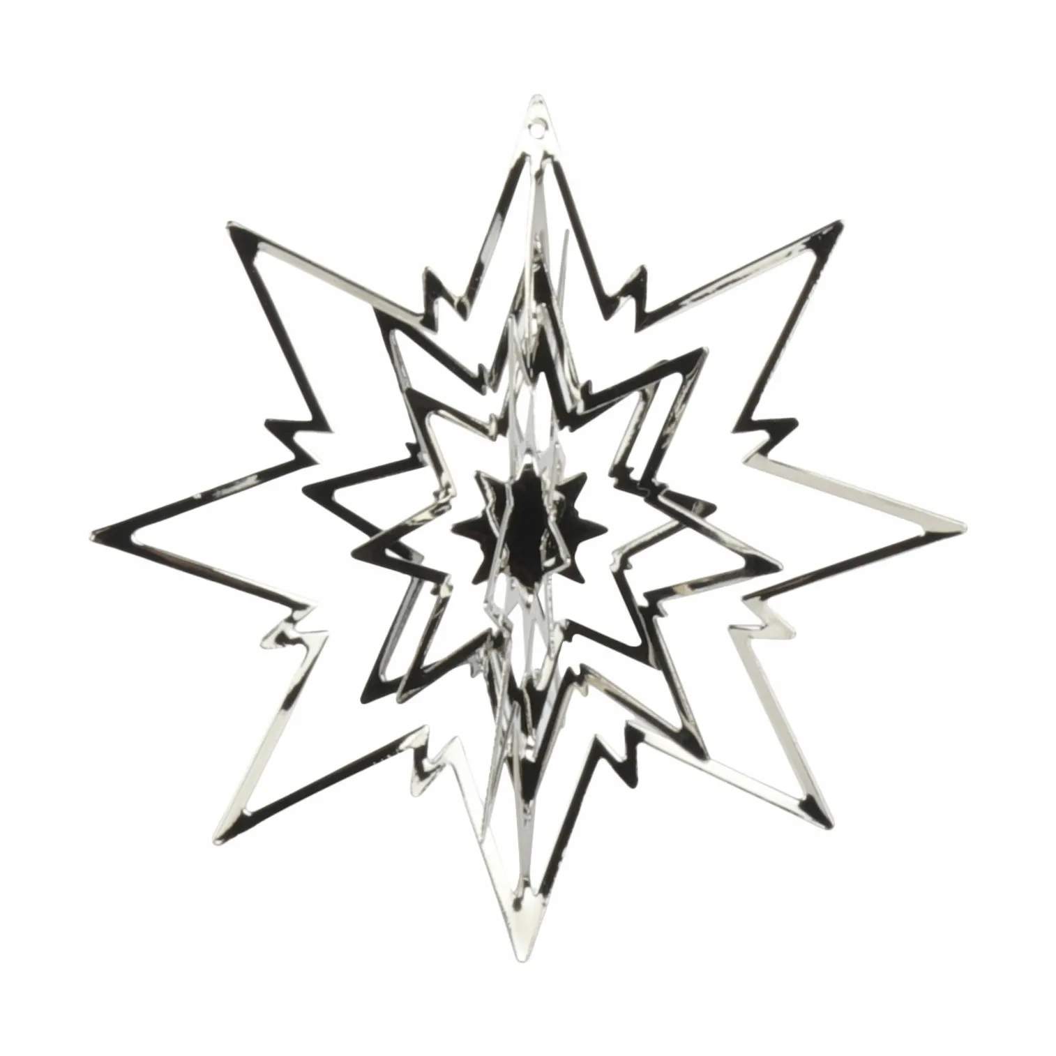 Stjerne Juleophæng, sølvfarvet, large