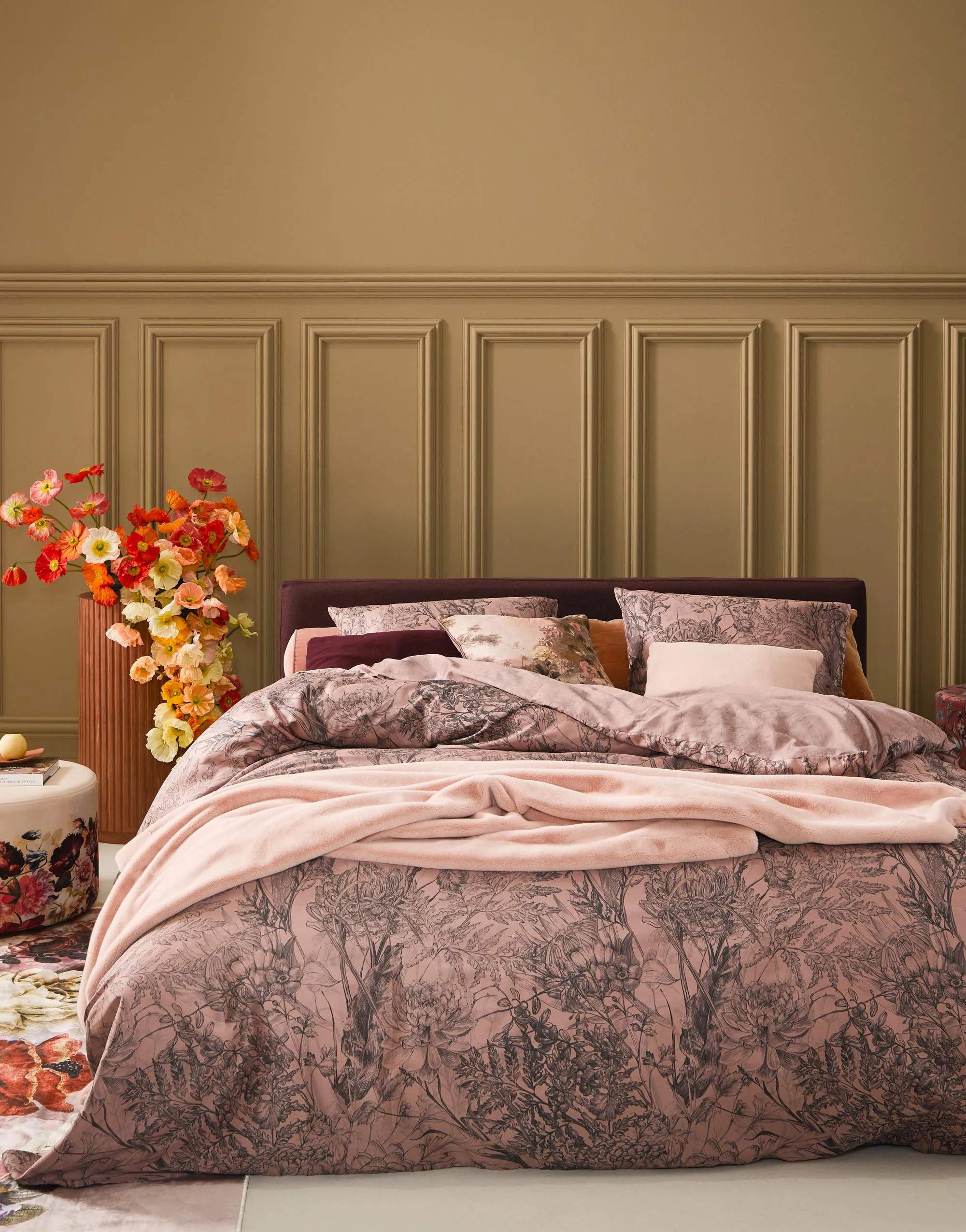 Essenza Plaider Furry Plaid i Rose, B150 x L200 cm, 3
