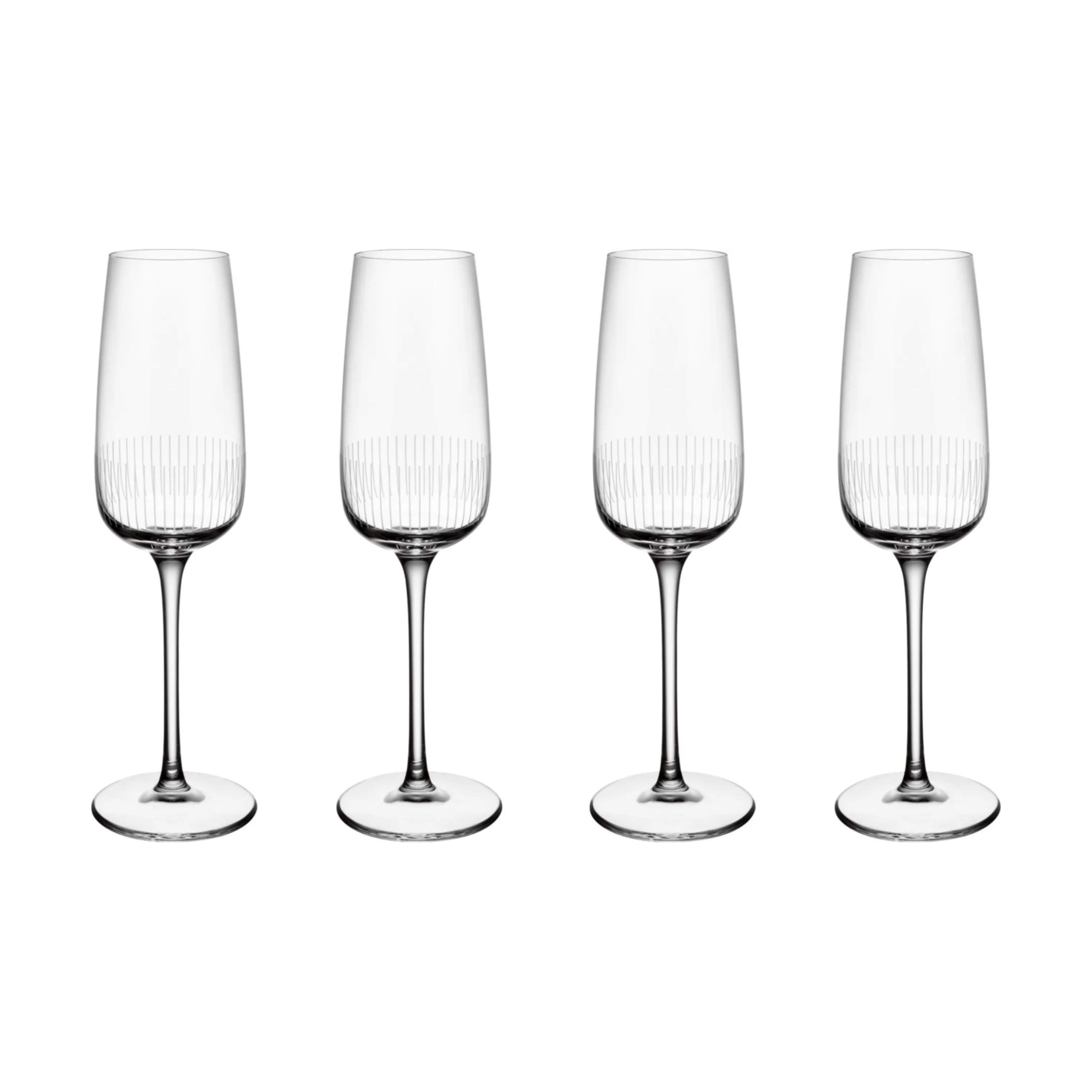 Afina Champagneglas - 4 stk., klar, large