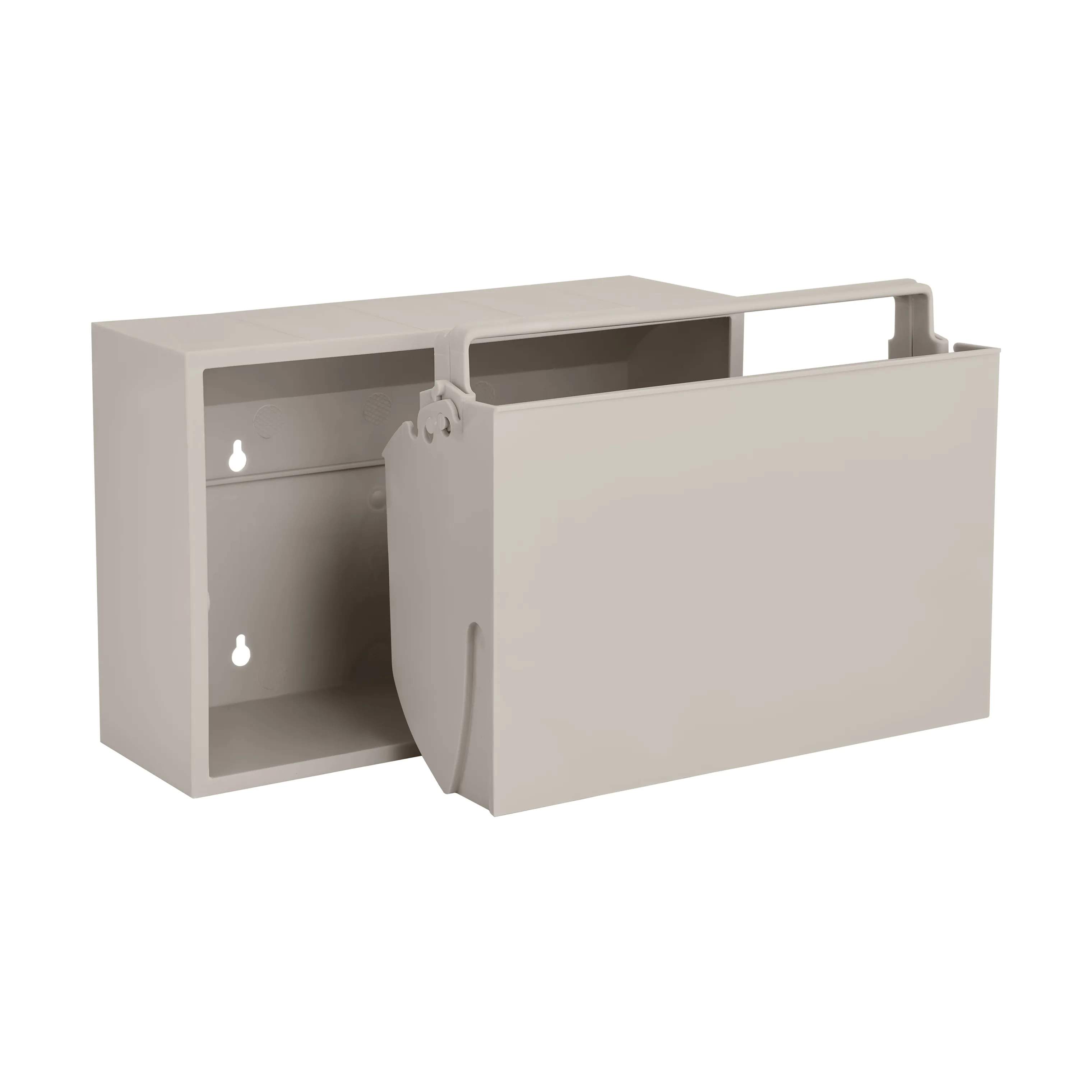 ReCollector Toiletspande Væghængt Toiletspand i Silver Cloud Grey, 4