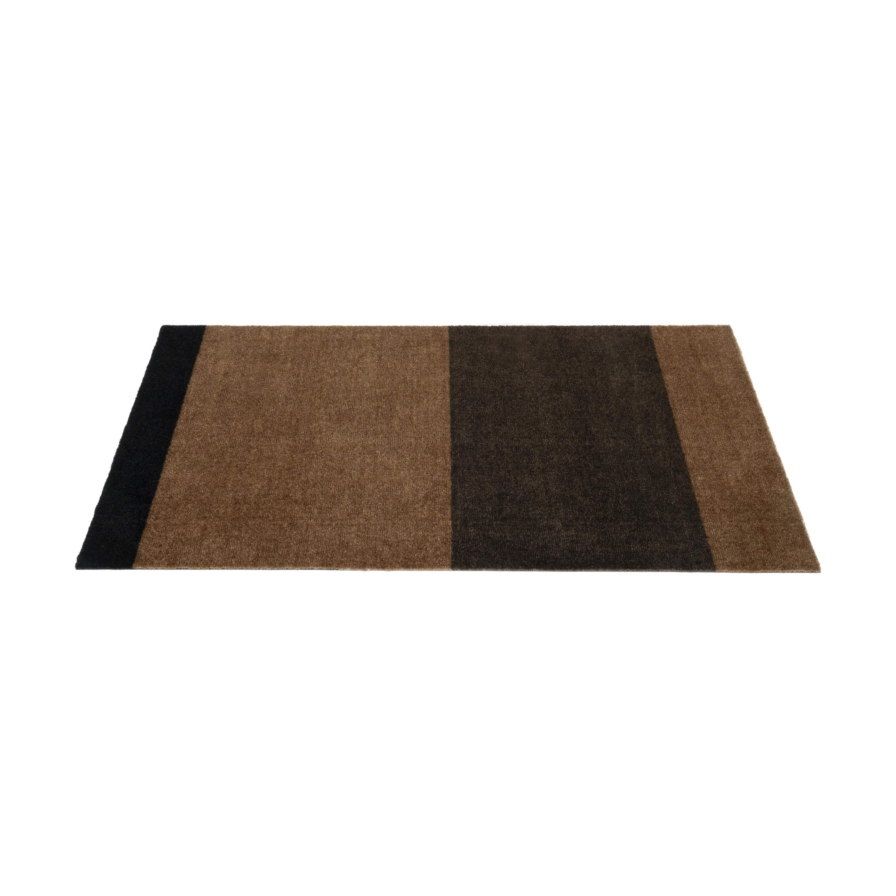 Tica Copenhagen Gulvtæpper Stripes Horisontal Gulvtæppe i brun/cognac/sort, B67 x L120 cm, 7