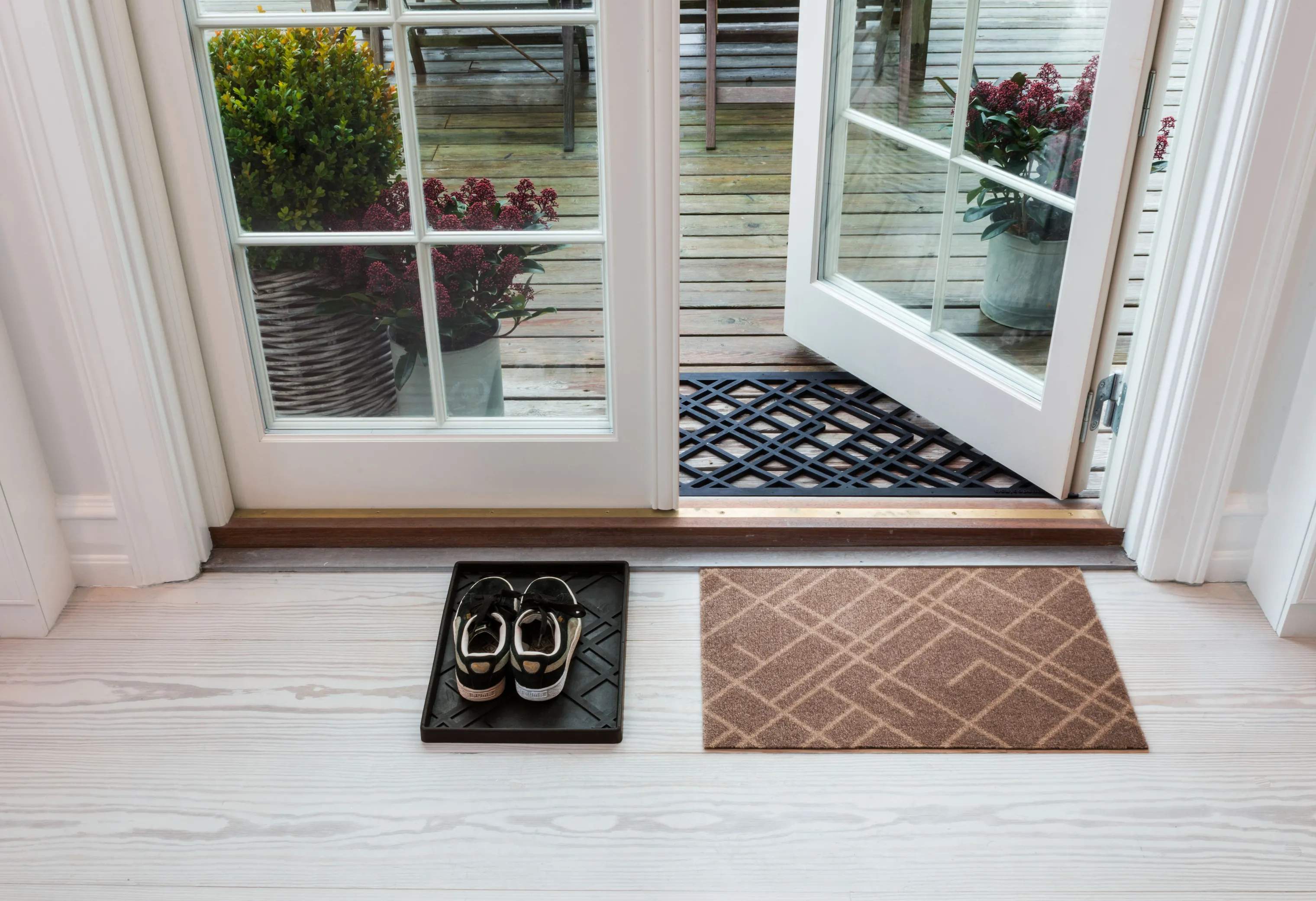 Tica Copenhagen Dørmåtter Lines Gulvmåtte i Sand, B40 x L60 cm, 3