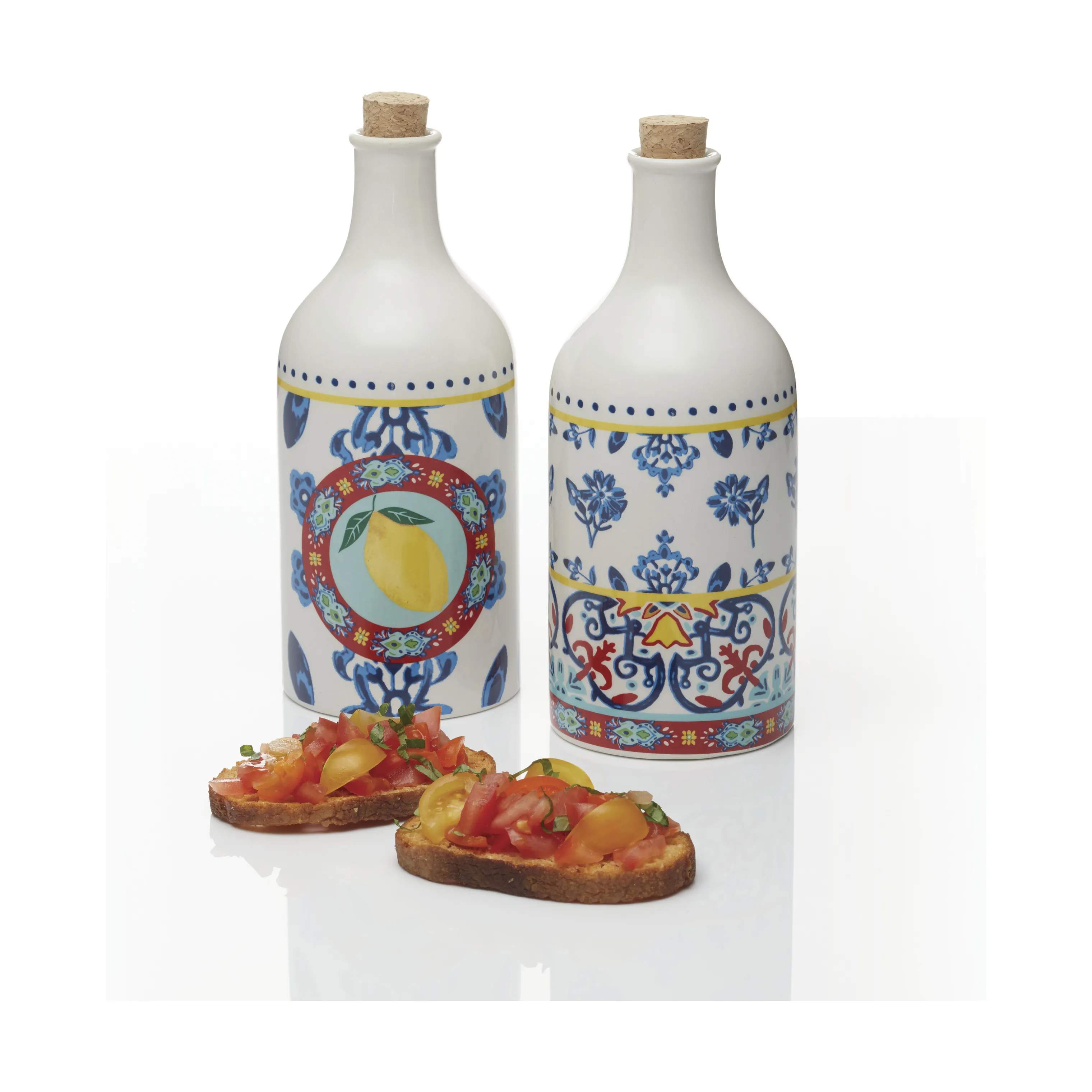 KitchenCraft Olie- og eddikeflasker World of Flavours Olie/Edikkesæt - 2 dele i Multifarvet, 4