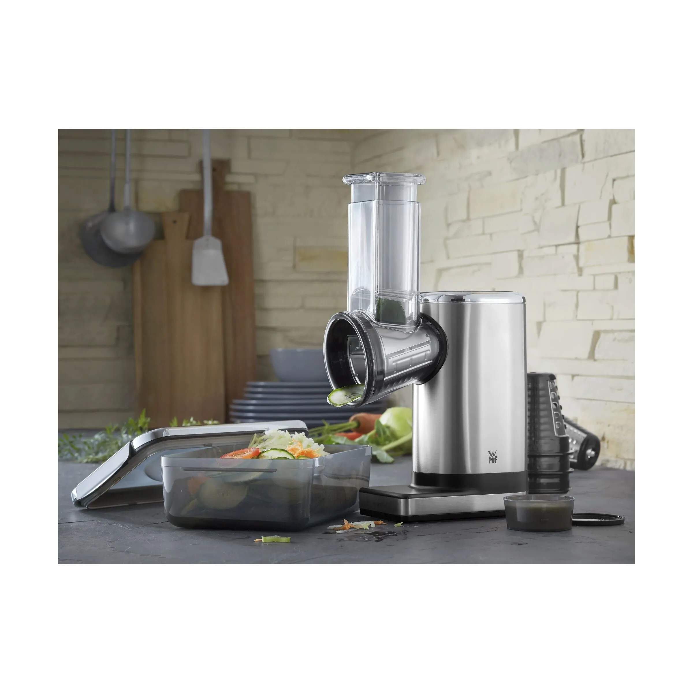 WMF Rivejern KitchenMinis Grøntsagssnitter - 6 dele i Sølvfarvet / Sort, 2