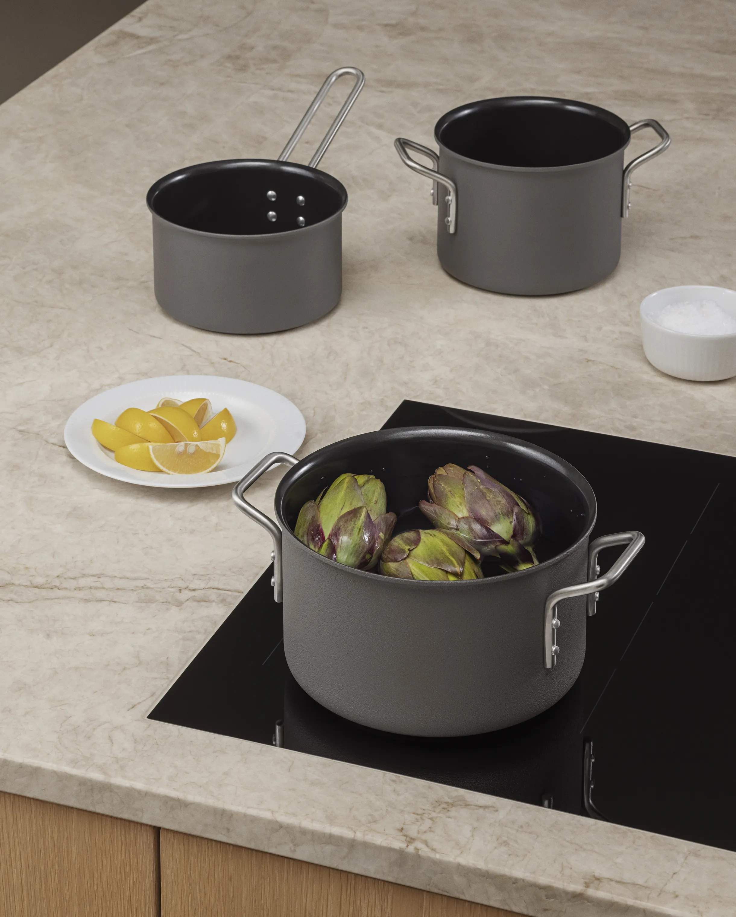 Eva Trio Kasseroller Grey Line Rec. Grey Line Kasserolle i 1.8 L, 3
