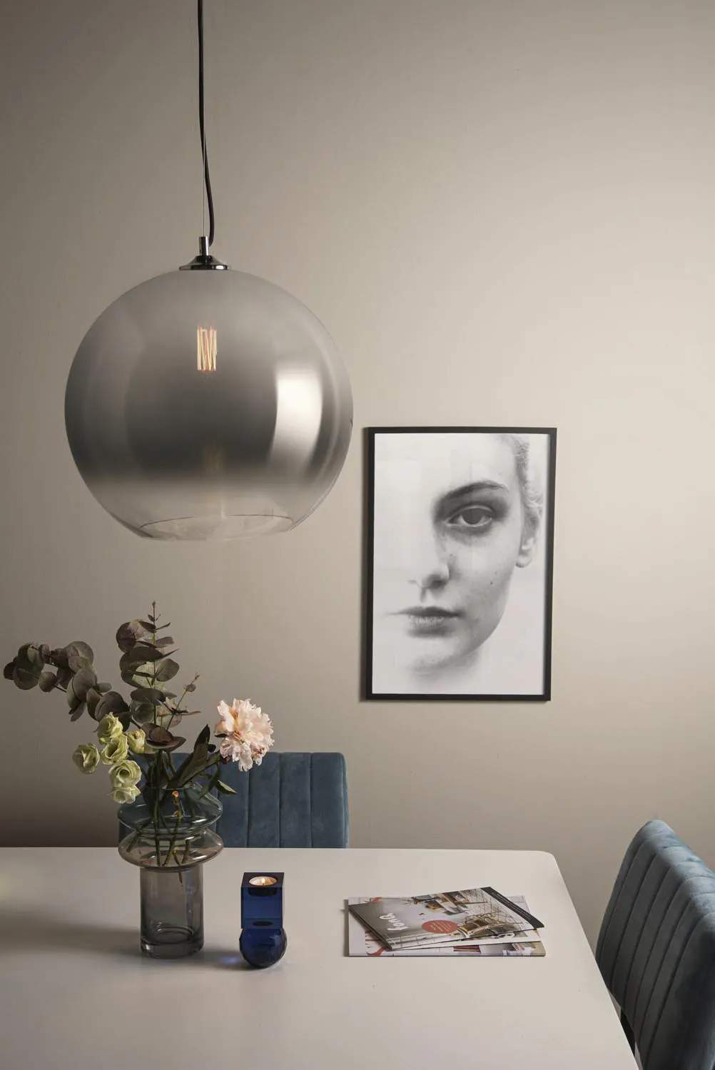 Leitmotiv Pendler Bubble Pendel i Krom, 2