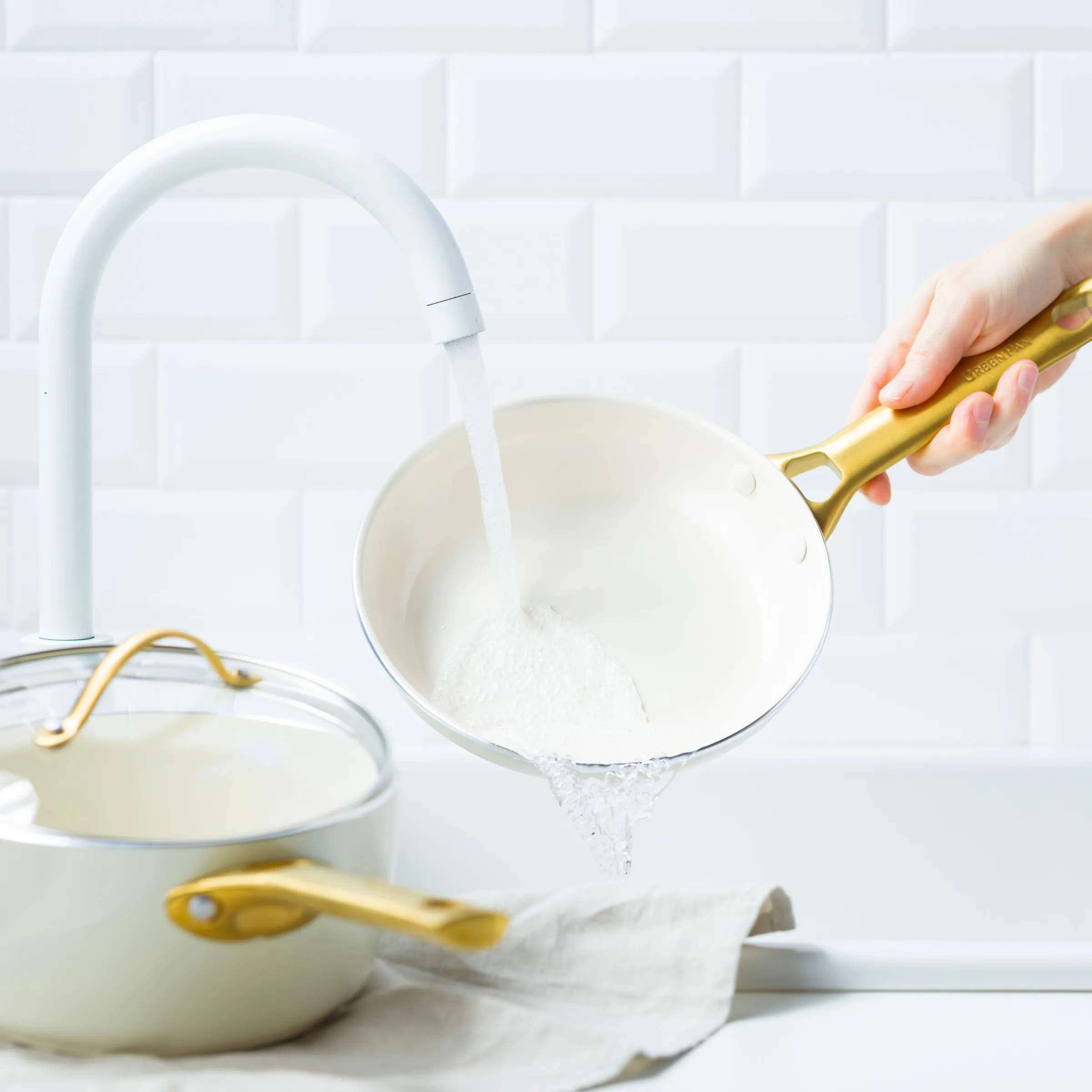 Greenpan Grydesæt Padova Reserve Grydesæt - 10 dele i Cream White, 3