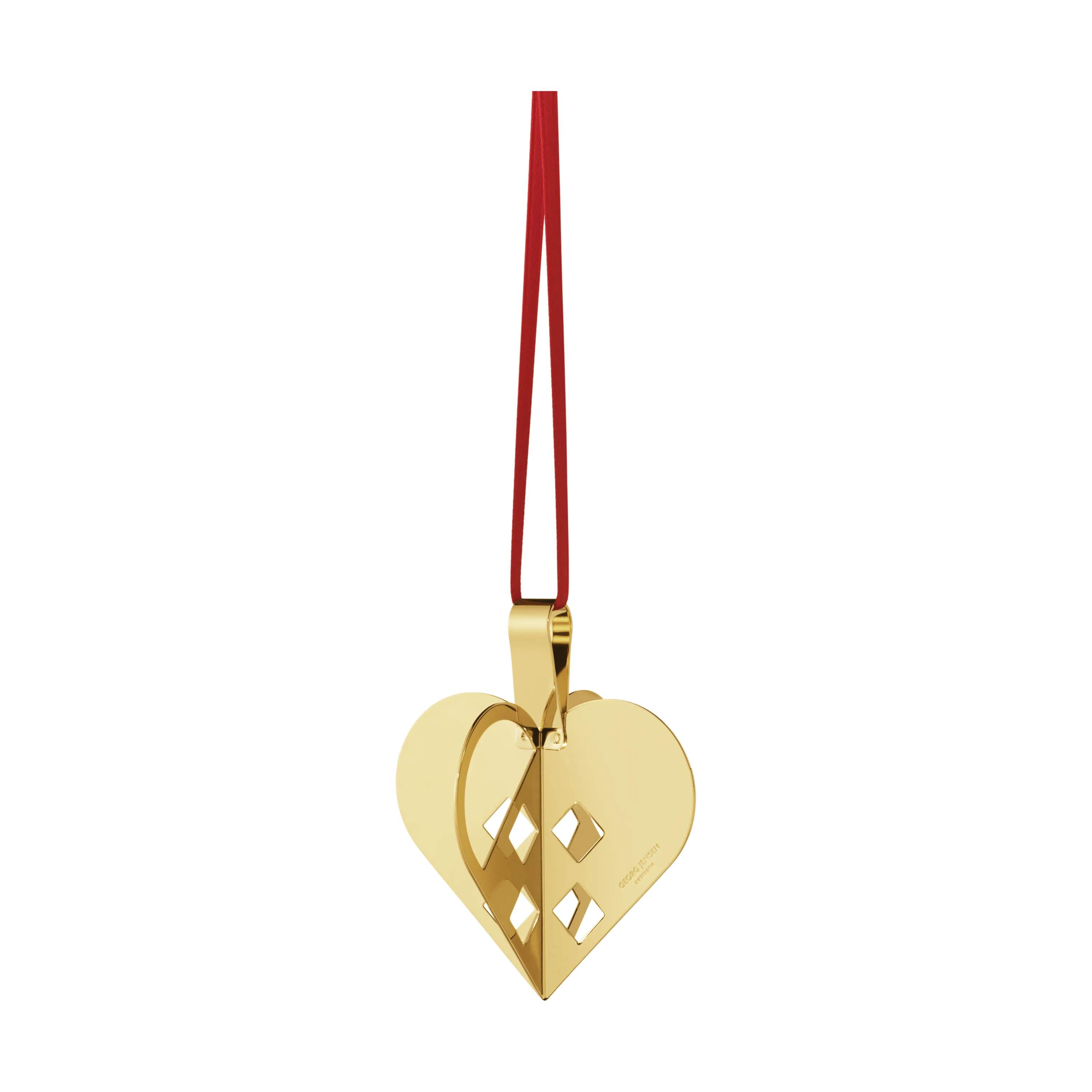 CC 2025 Juleornament - Hjerte, guld, large