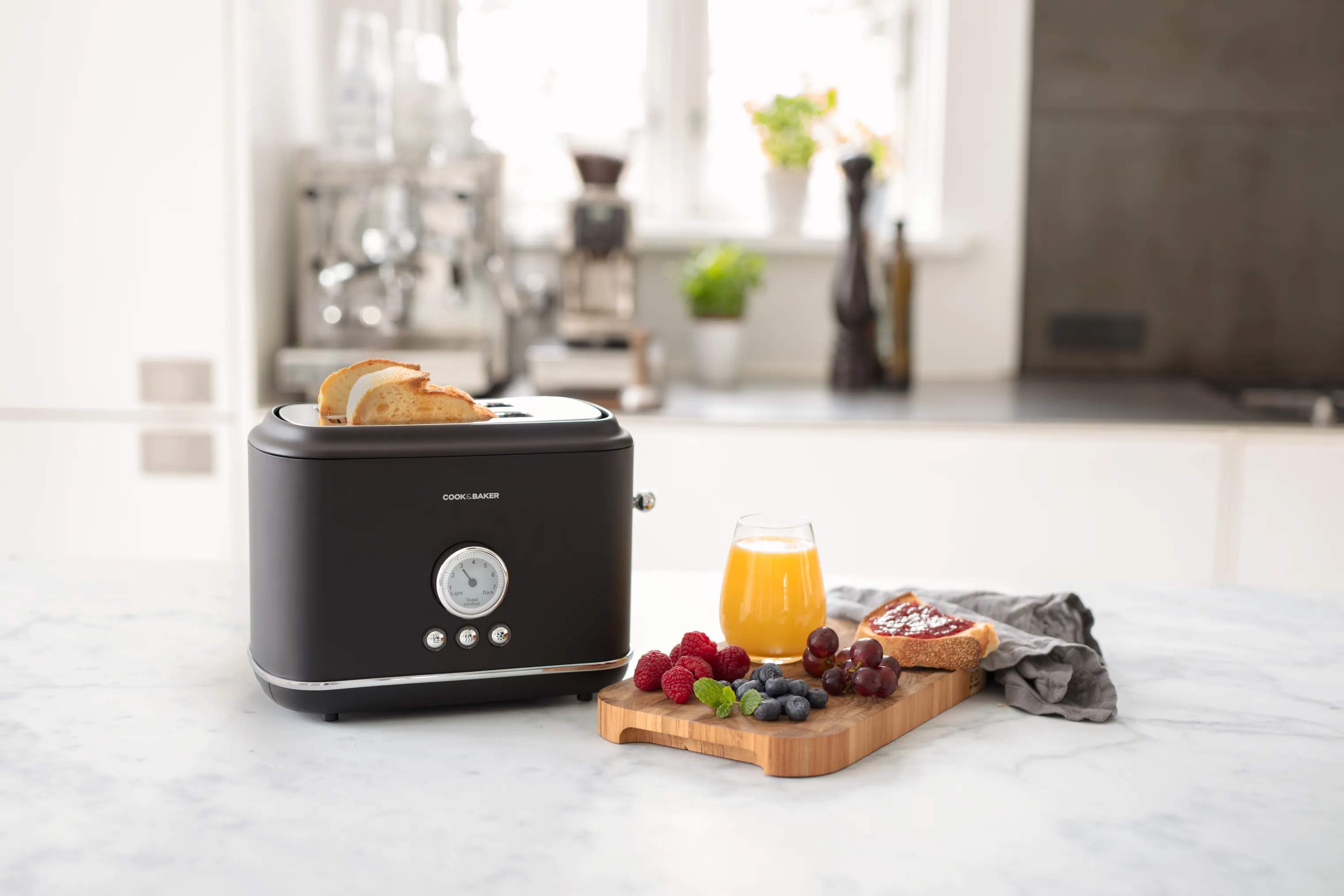 Cook & Baker Brødristere Retro Brødrister i Sort, 2