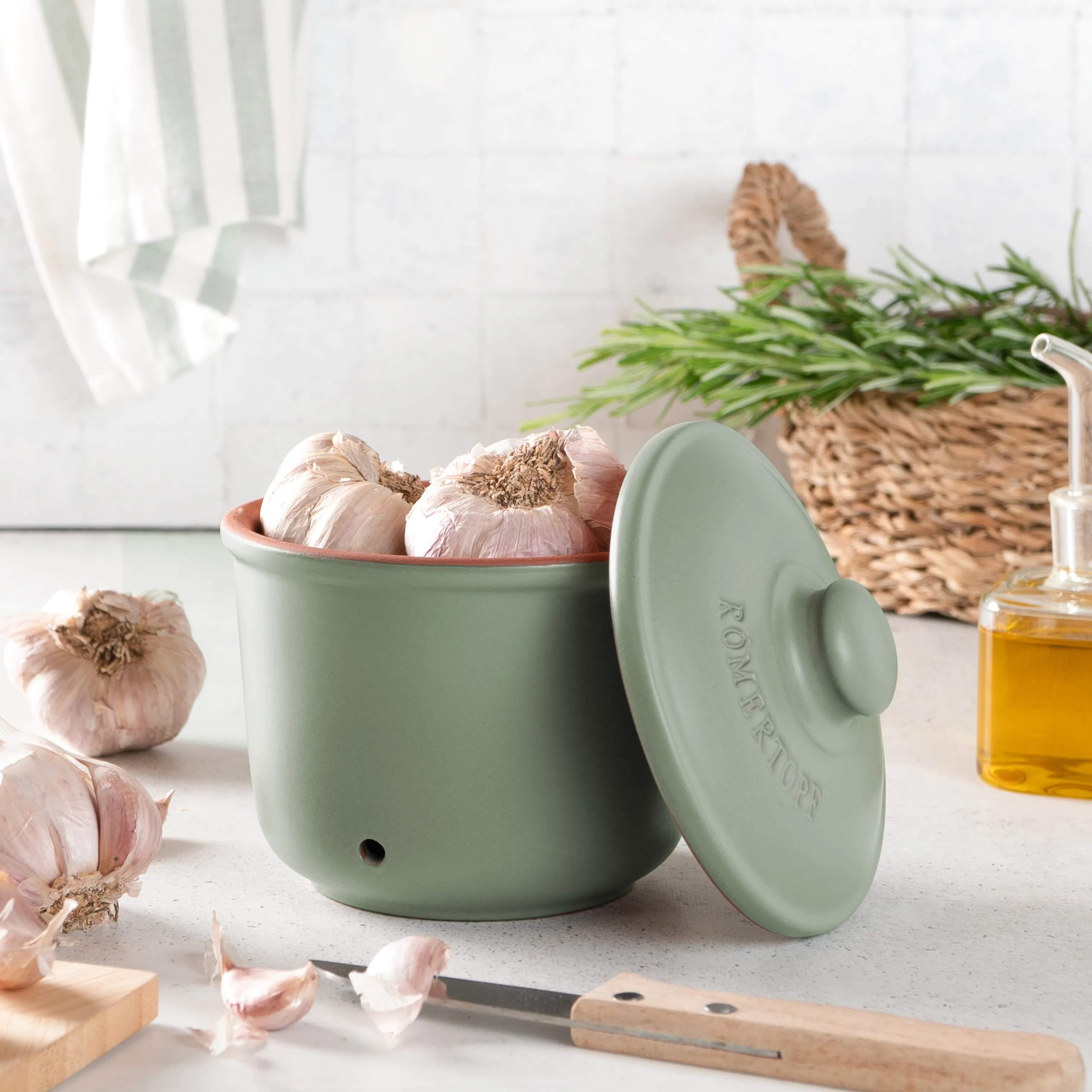 Römertopf Krukker med låg Opbevaringskrukke - Mini i Grøn, 0.6 L, 2
