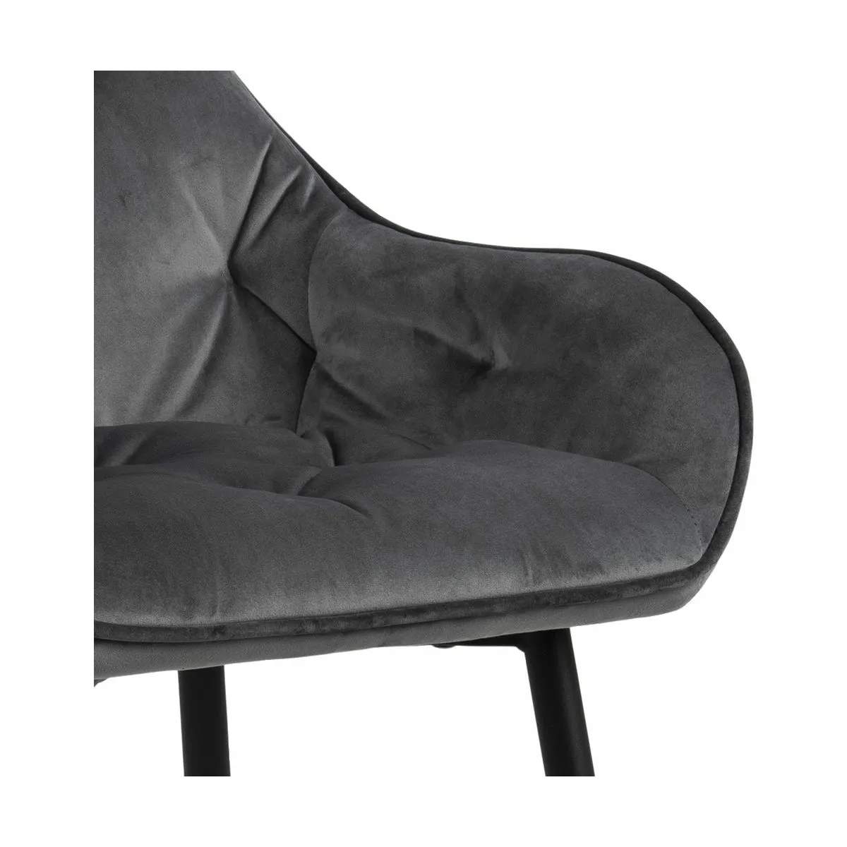 CASA Living Barstole Brooke Barstol - 2 stk. i mørkegrå/sort, 4
