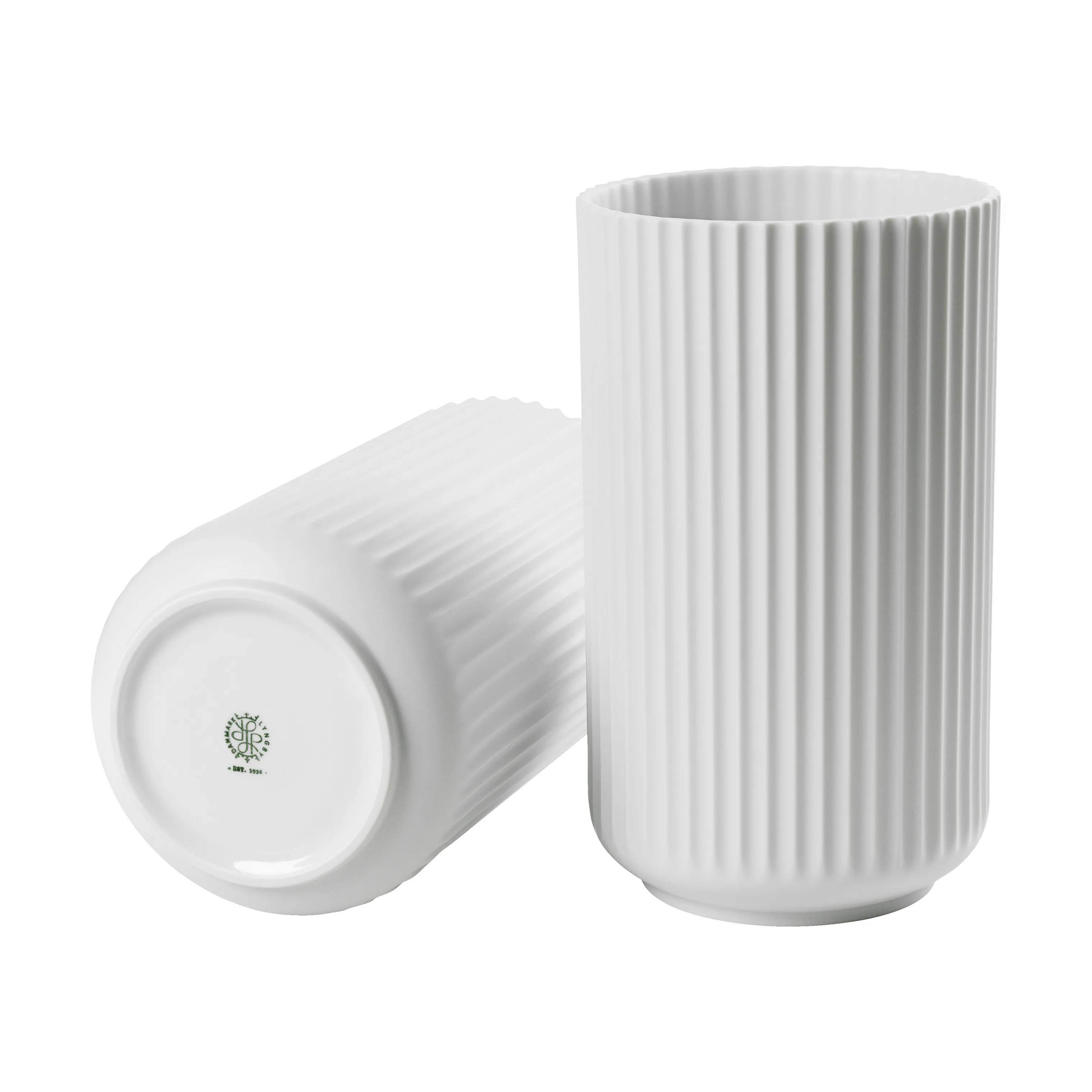 Lyngby Porcelæn Vaser Vase i Mat hvid, 25 cm, 2