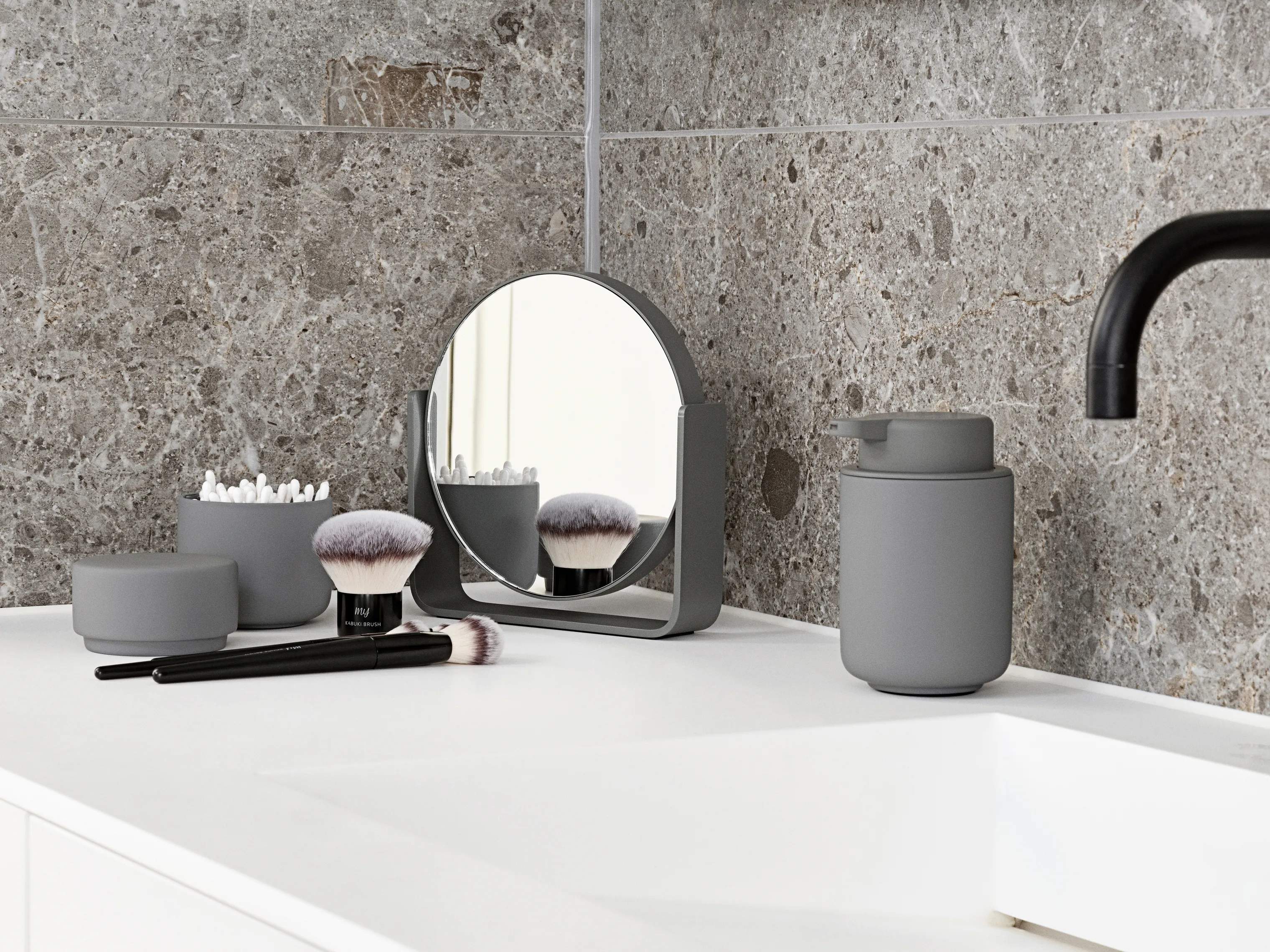 Zone Makeupspejle Ume Bordspejl i Grey, 2