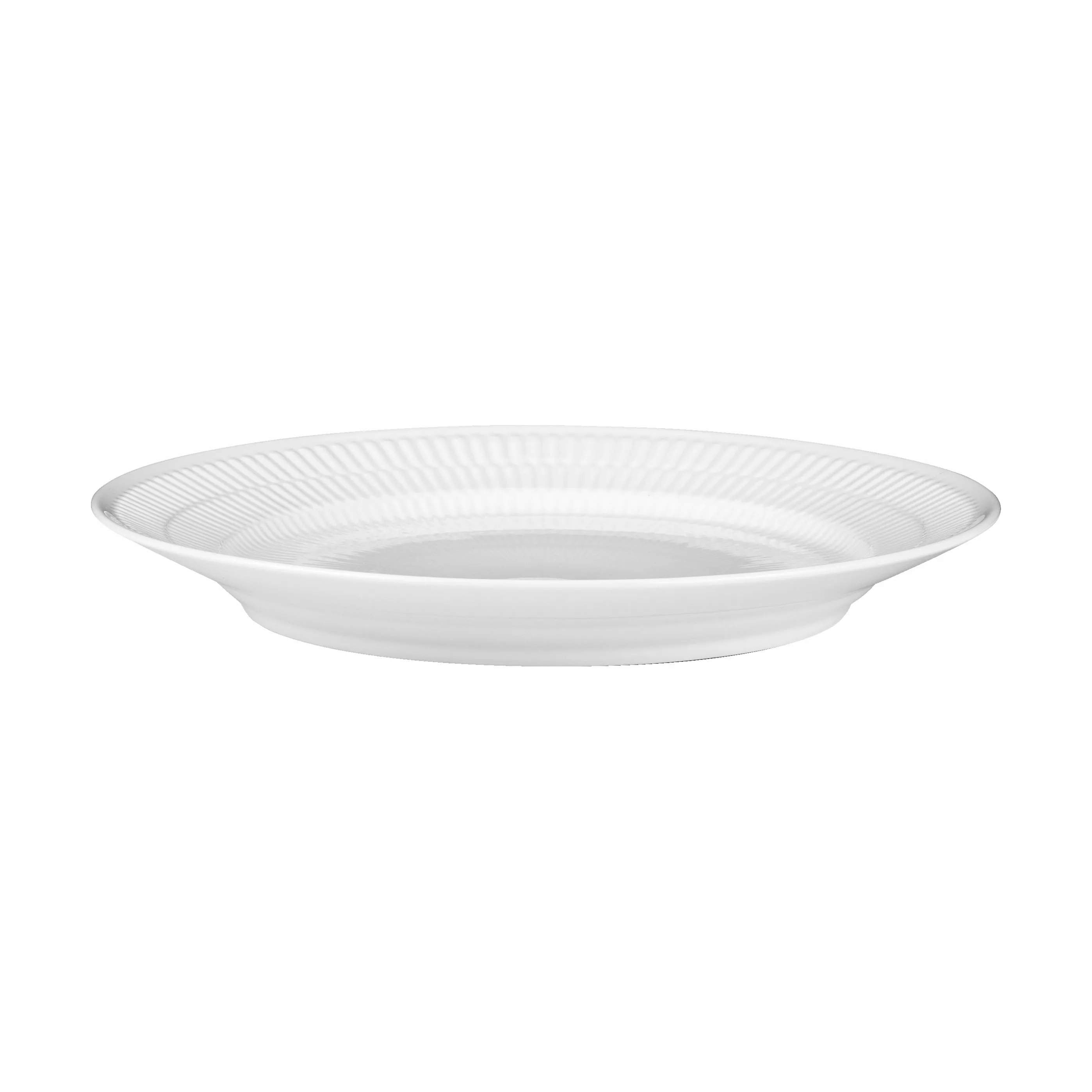 Royal Copenhagen Middagstallerkener Hvid Riflet Middagstallerken i Hvid, 27 cm, 4