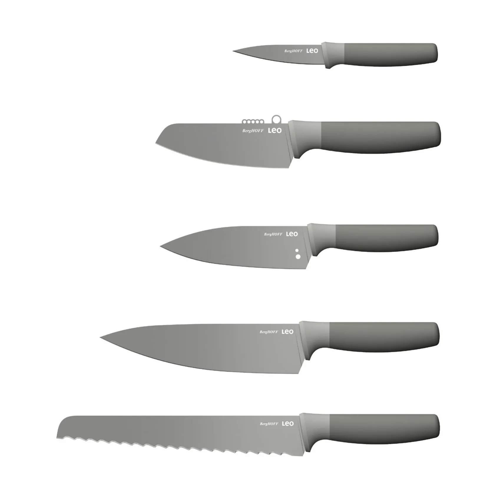BergHOFF Knivblokke med knive Balance Knivblok - 6 dele i Grå / Sage, 2