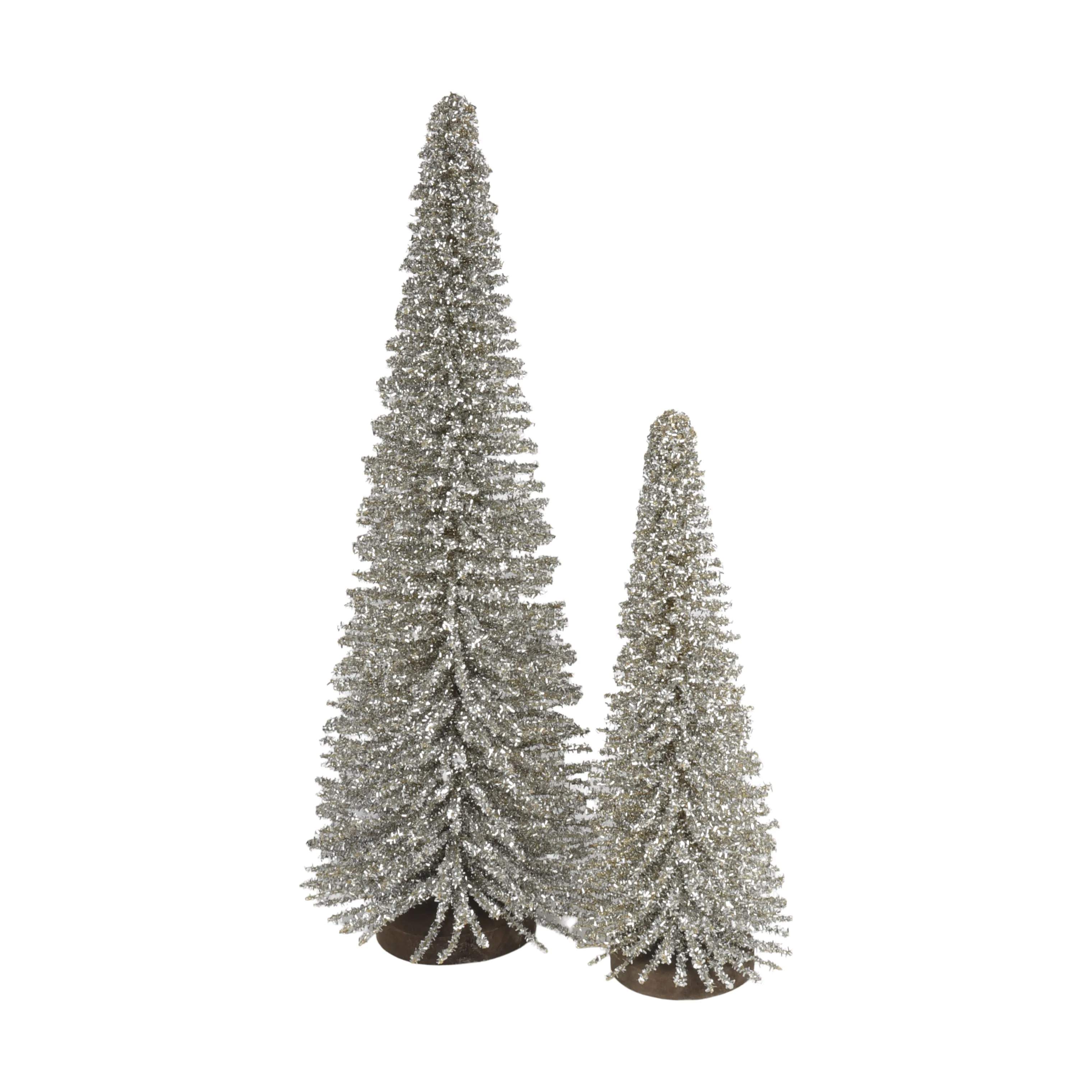 Casa Christmas Øvrigt julepynt Glittertræ i Sølvfarvet, 39 cm, 2
