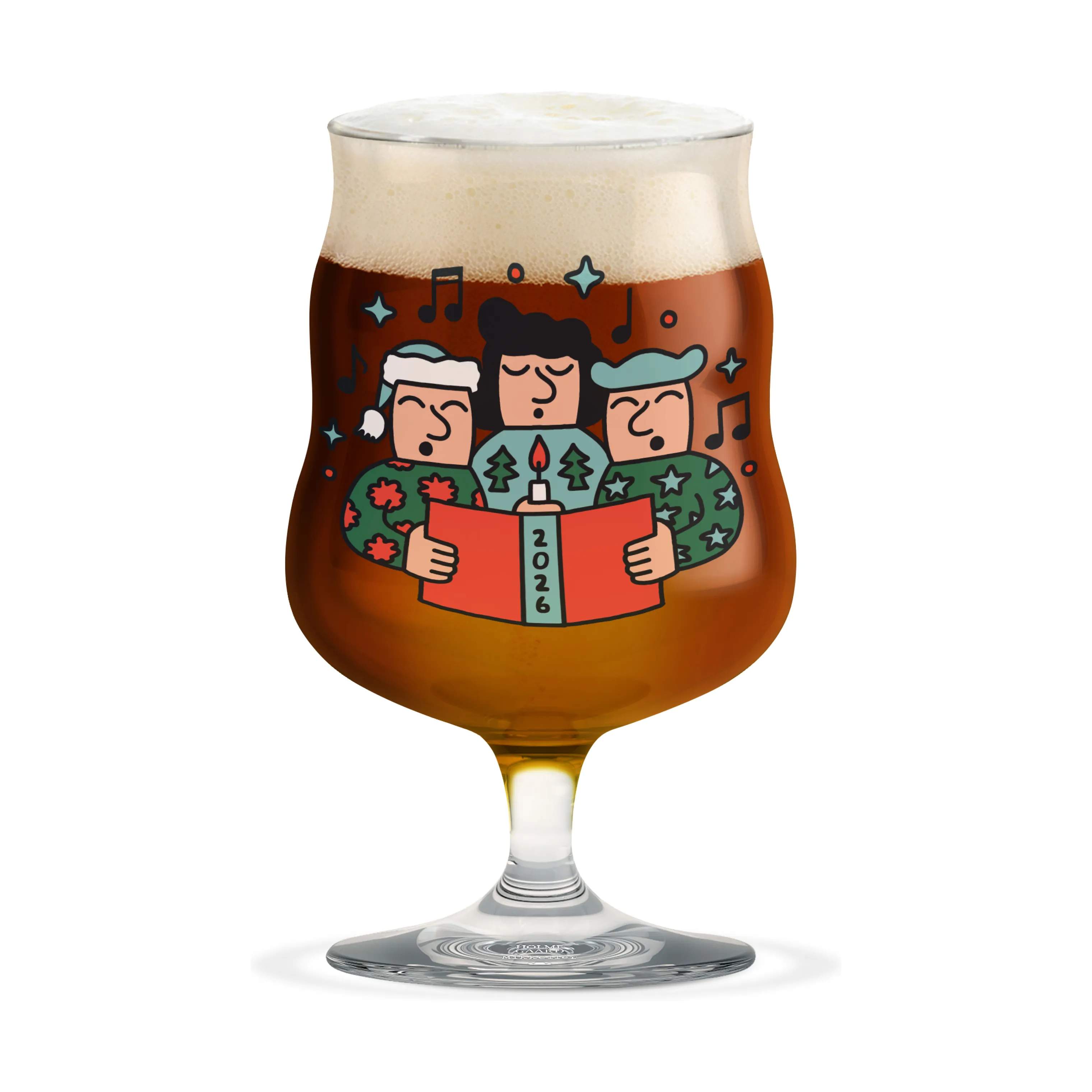 Holmegaard Ølglas Mikkeler Mikkeller Universal Ølglas 2026 i Klar m. deko, 4