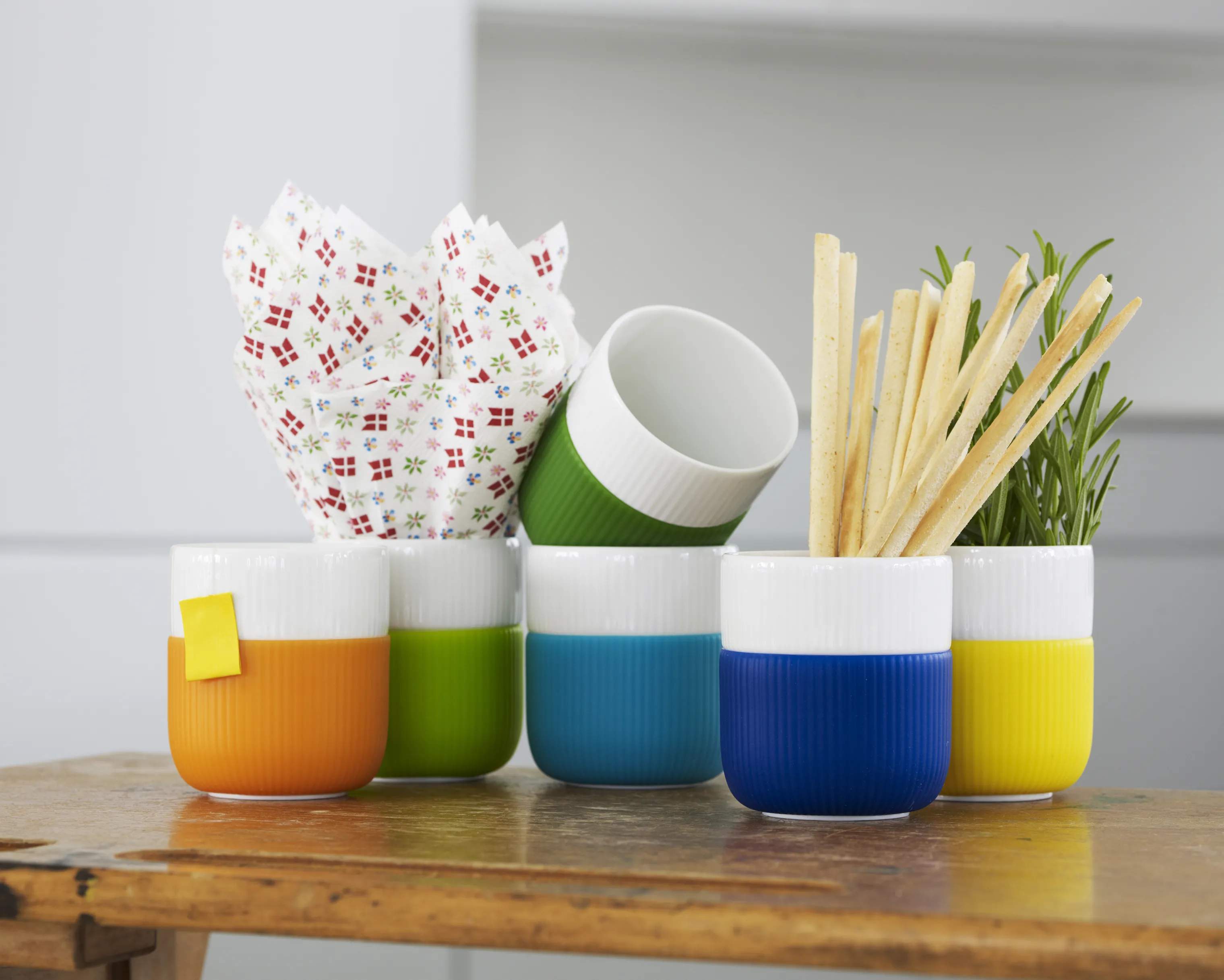 Royal Copenhagen Krus og kopper uden hank Contrast Krus i Mega Blue, 2