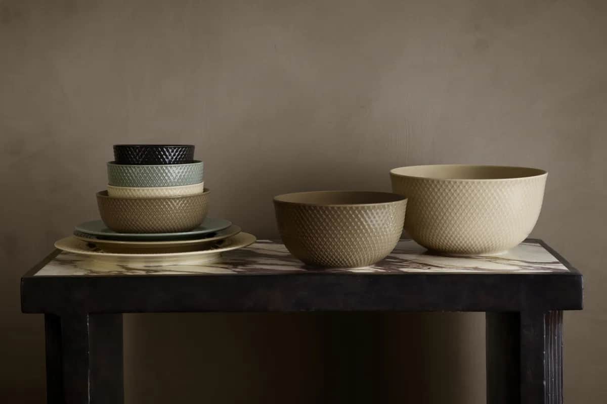 Lyngby Porcelæn Skåle Rhombe Earth Skål i Clay, 5