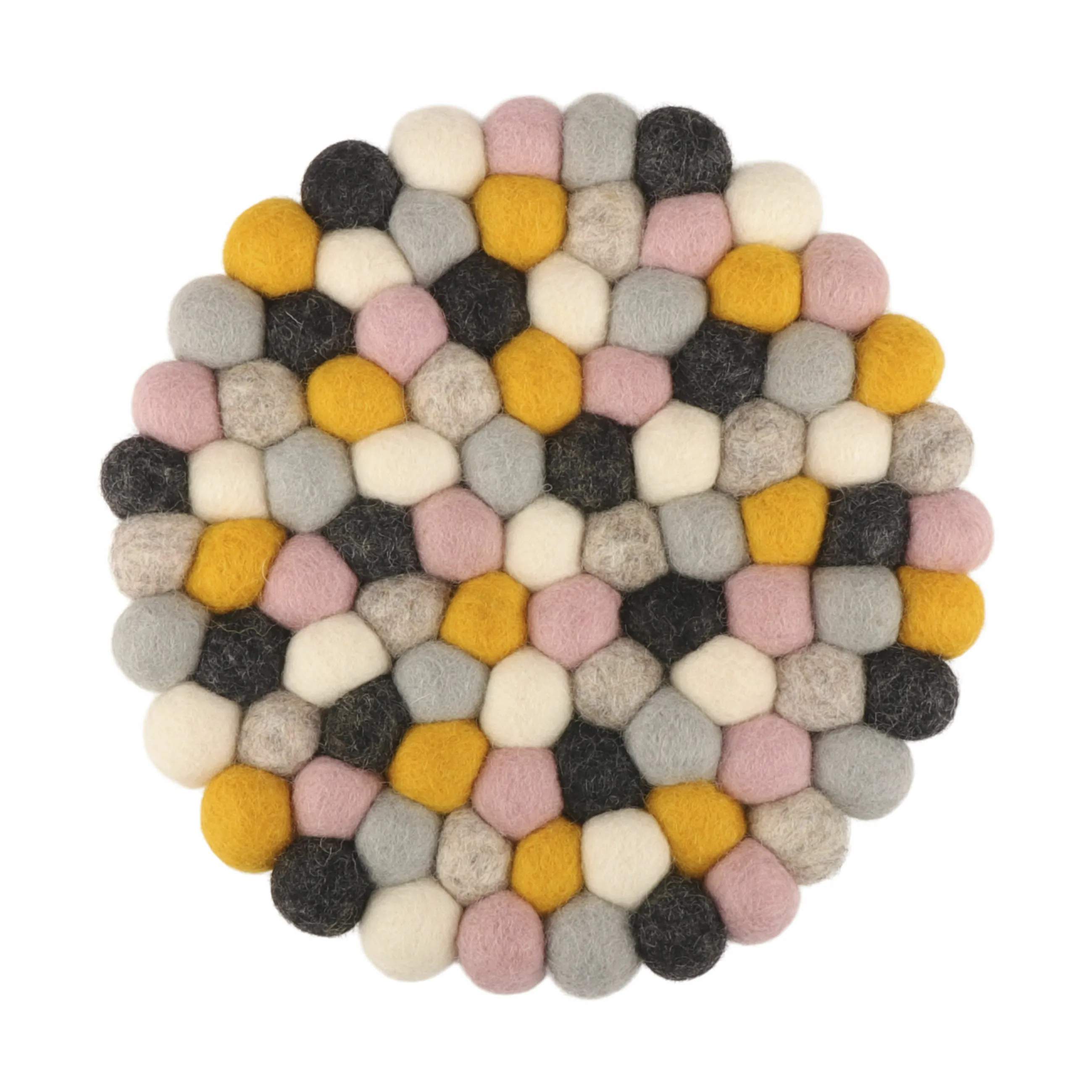 Bordskåner - Små kugler, grå/gul/rosa, large