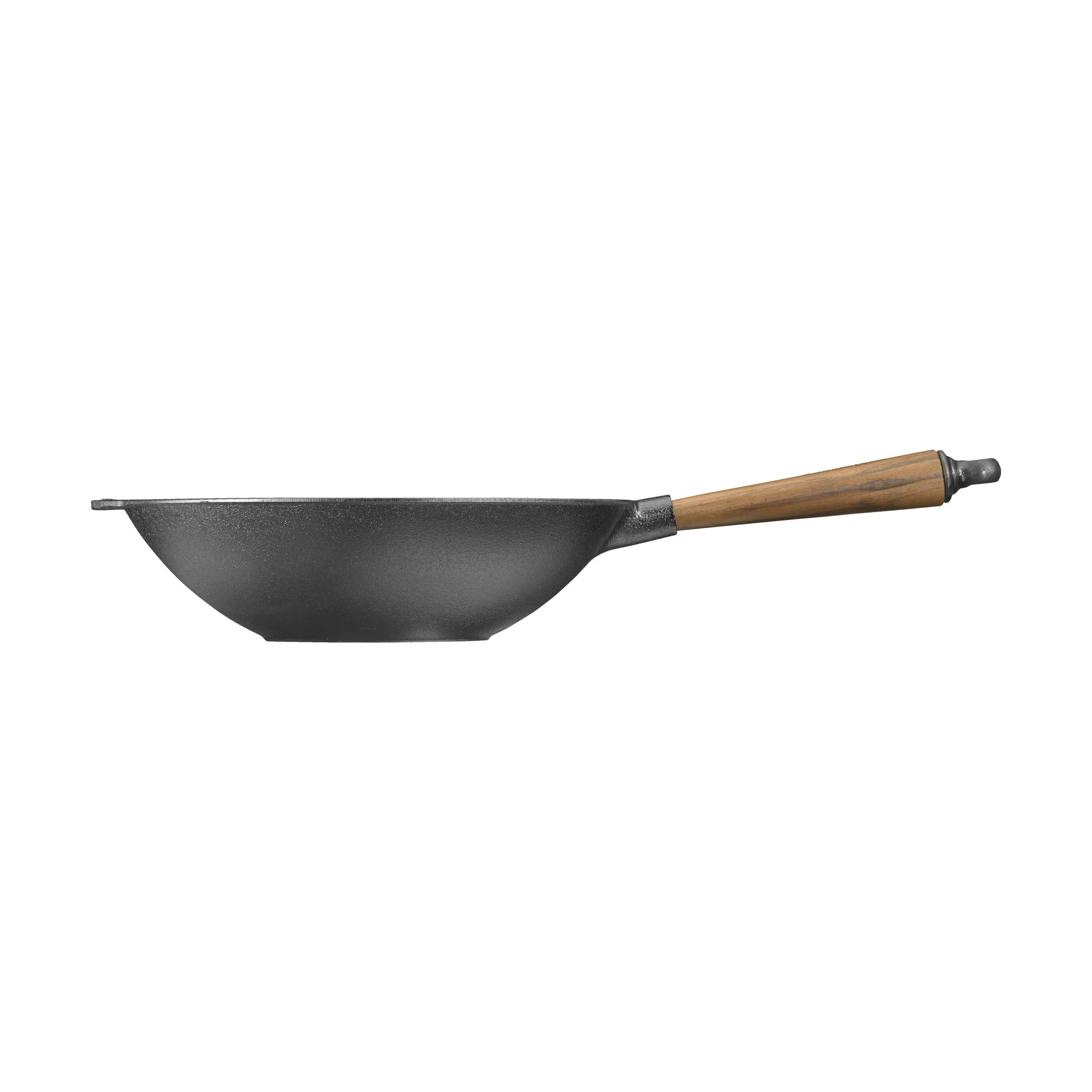 Skeppshult Wokpander Walnut Valnød Wok i Sort/Træ, 30 cm, 2