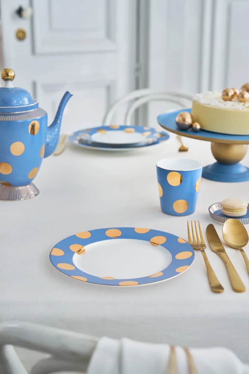 PIP Studio Middagstallerkener Dot Delight Tallerken - 2 stk. i Lyseblå, 23 cm, 3