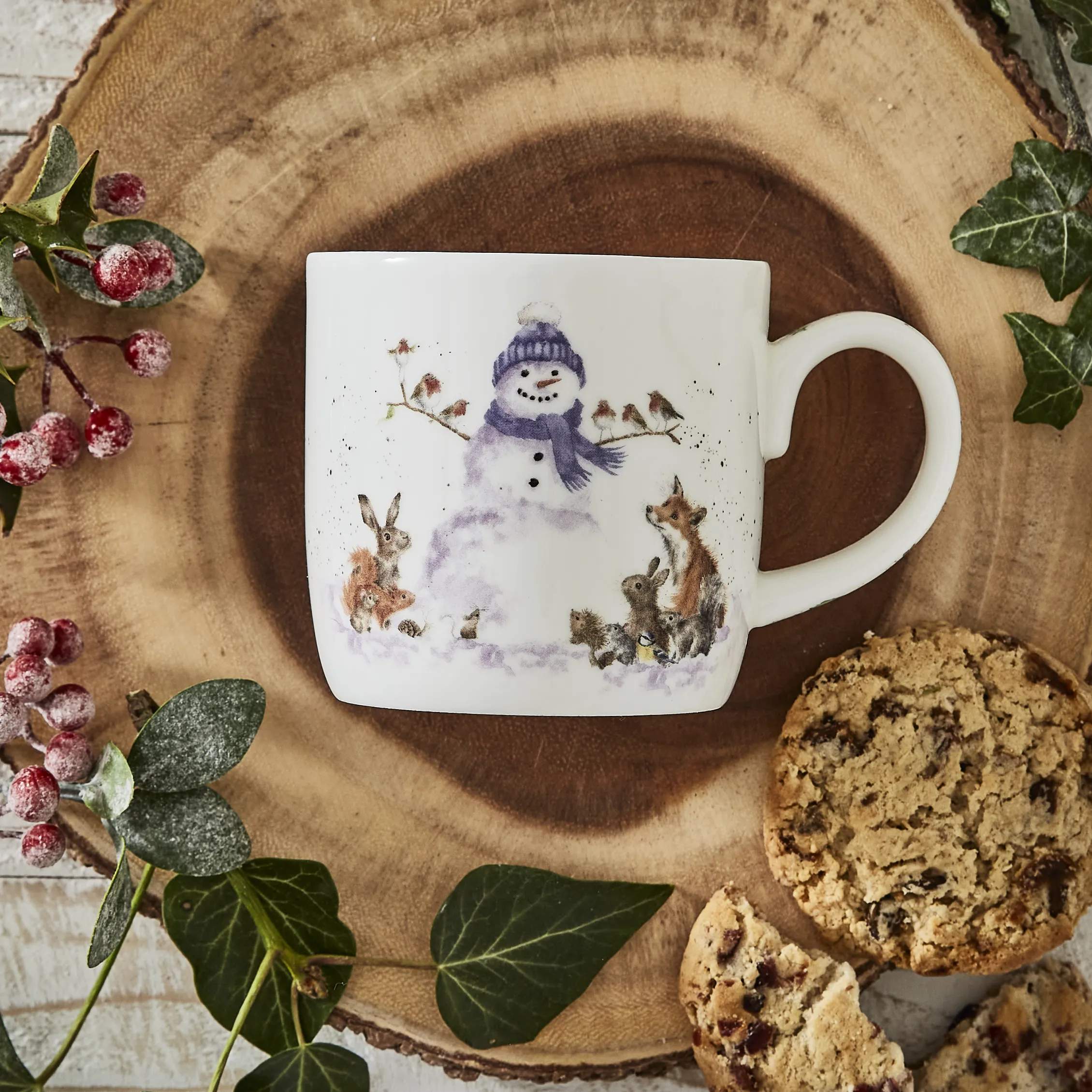 Royal Worcester Krus og kopper med hank Wrendale Krus - Gathered around i Snemand, 3